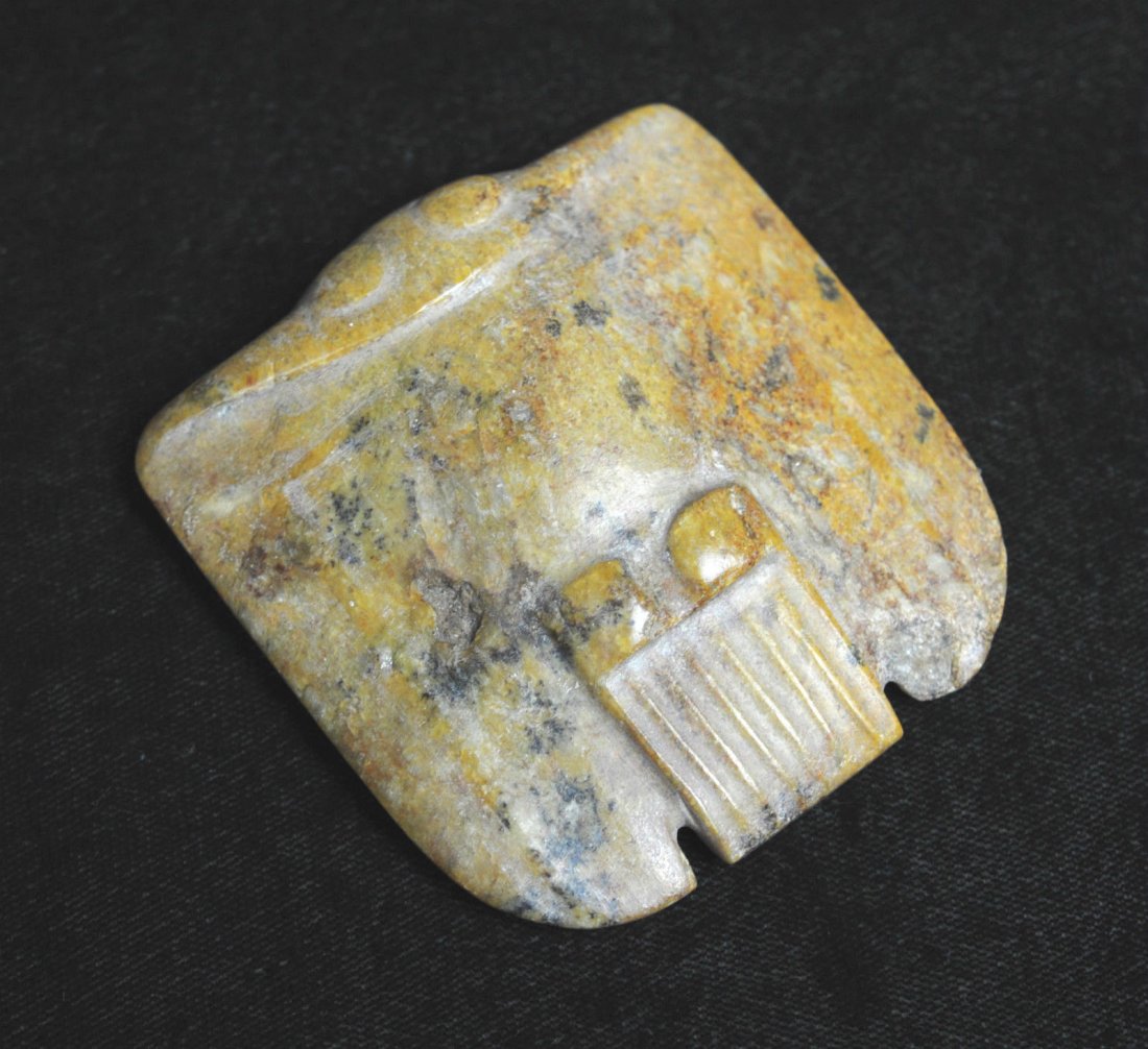 Nice Hand Carved Antique Stone Belt Buckle (1 of 4)