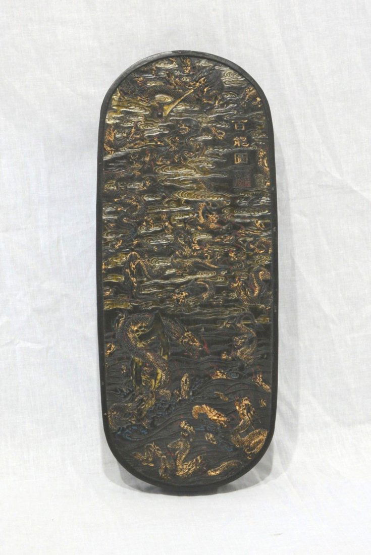 Large Chinese Oval Shape Ink Stick (1 of 4)