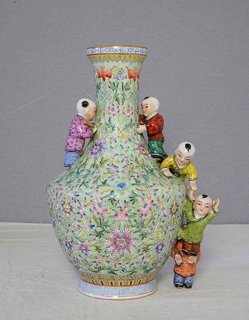 Chinese Famille Rose Porcelain Vase With Mark (1 of 6)