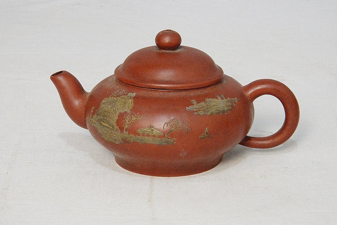 Chinese Ceramic Teapot With Studio Mark