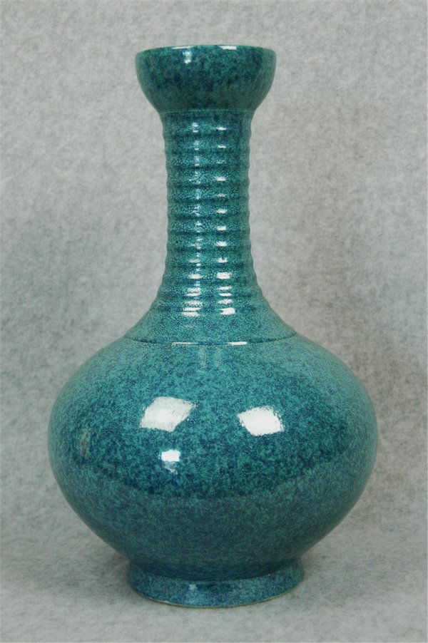 Chinese Lu-Jun Glazed Porcelain Vase: Chinese Lu-Jun Glazed Porcelain Vase. 14" H.