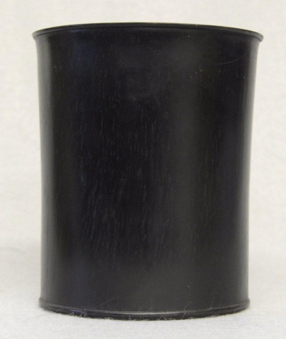 Small Zitan Wood Pen Holder: Small zitan wood pen holder. 4.1" height.