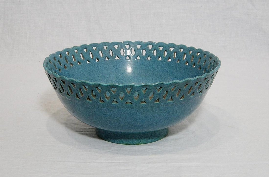 Chinese Lu-Jun Glaze Porcelain Bowl With Mark: Chinese Lu-Jun glaze porcelain bowl. Good condition. 8.75" diam x 3.75" height.