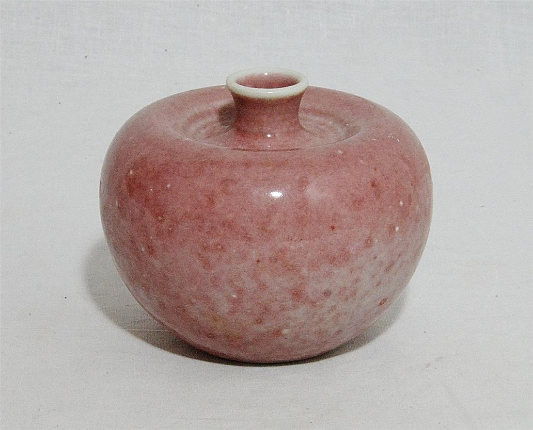 Chinese  Peach  Bloom  Porcelain  Water  Bottle  With (1 of 4)