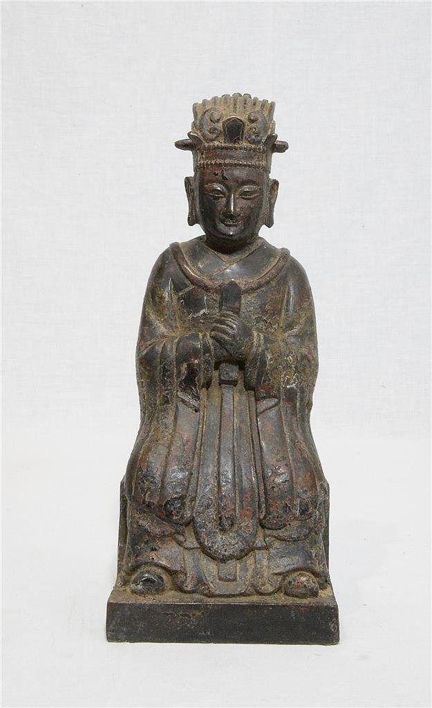 Chinese Antique Bronze Scholar Figure (1 of 5)