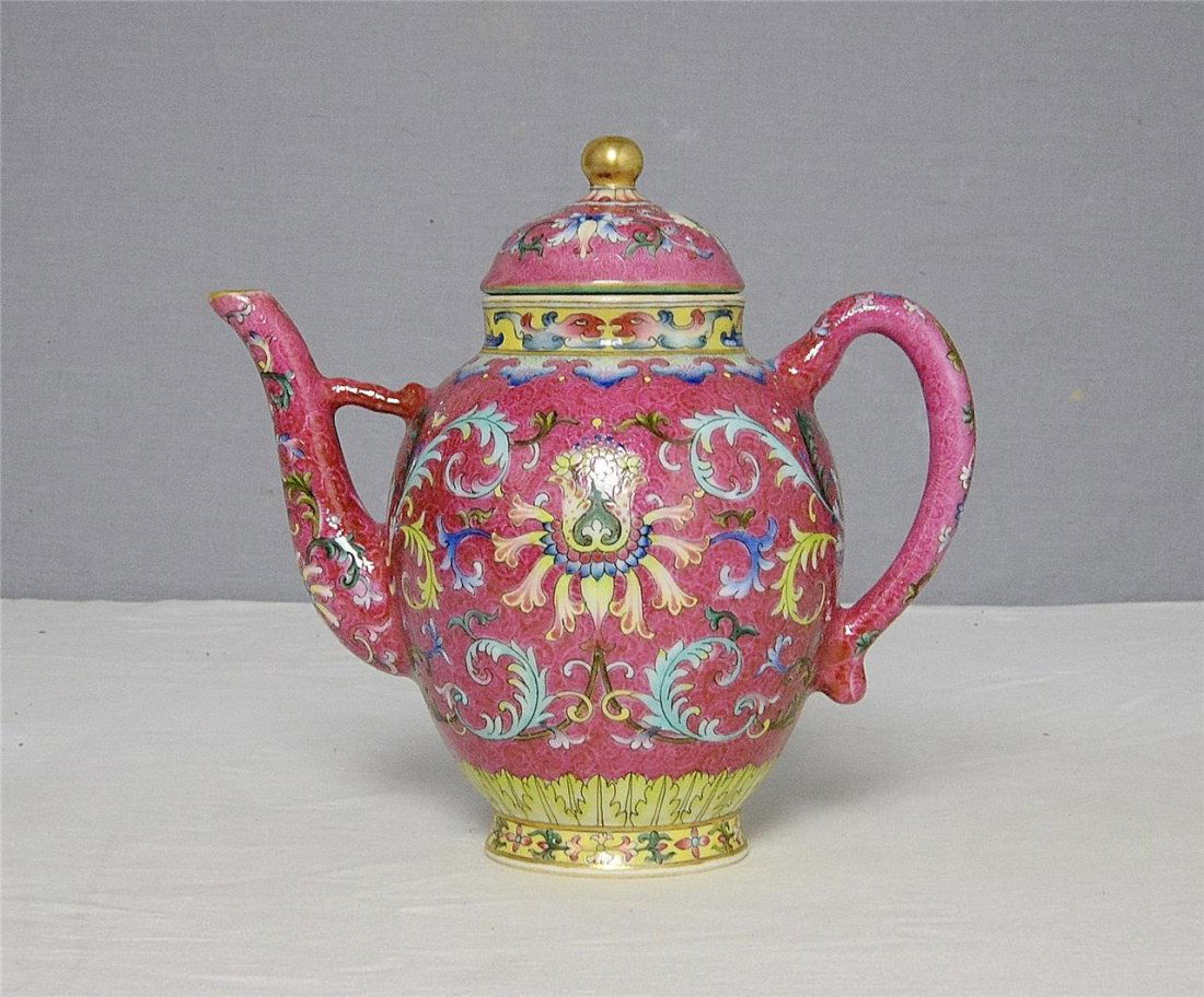 Chinese Famille Rose Porcelain Teapot With Mark (1 of 8)