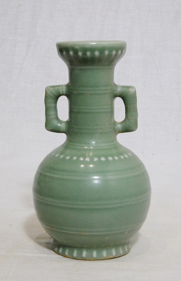 Small Chinese Green Celadon Porcelain Vase (1 of 5)