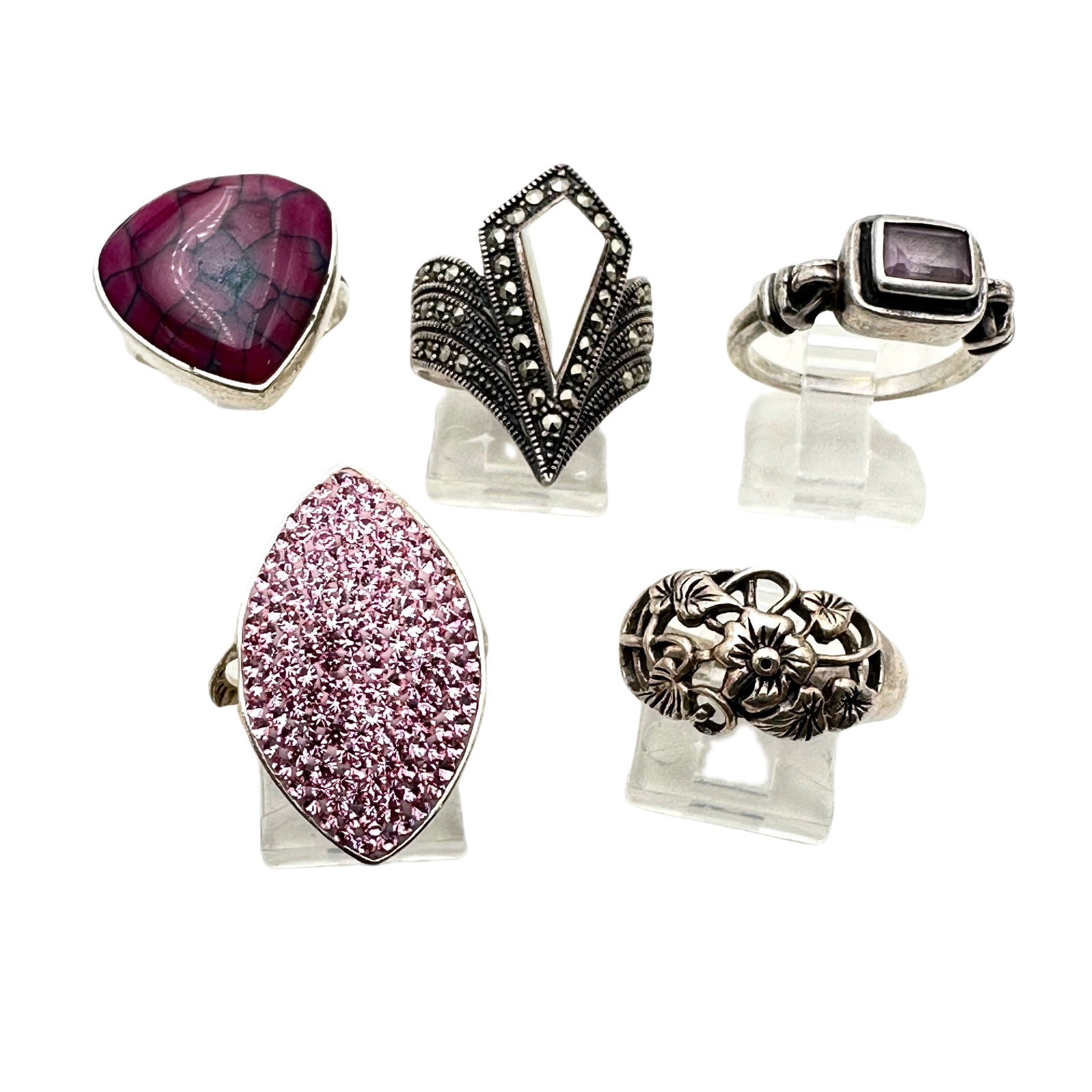 Sterling Silver Rings Jewelry Lot 33 Grams Size 8 (1 of 2)