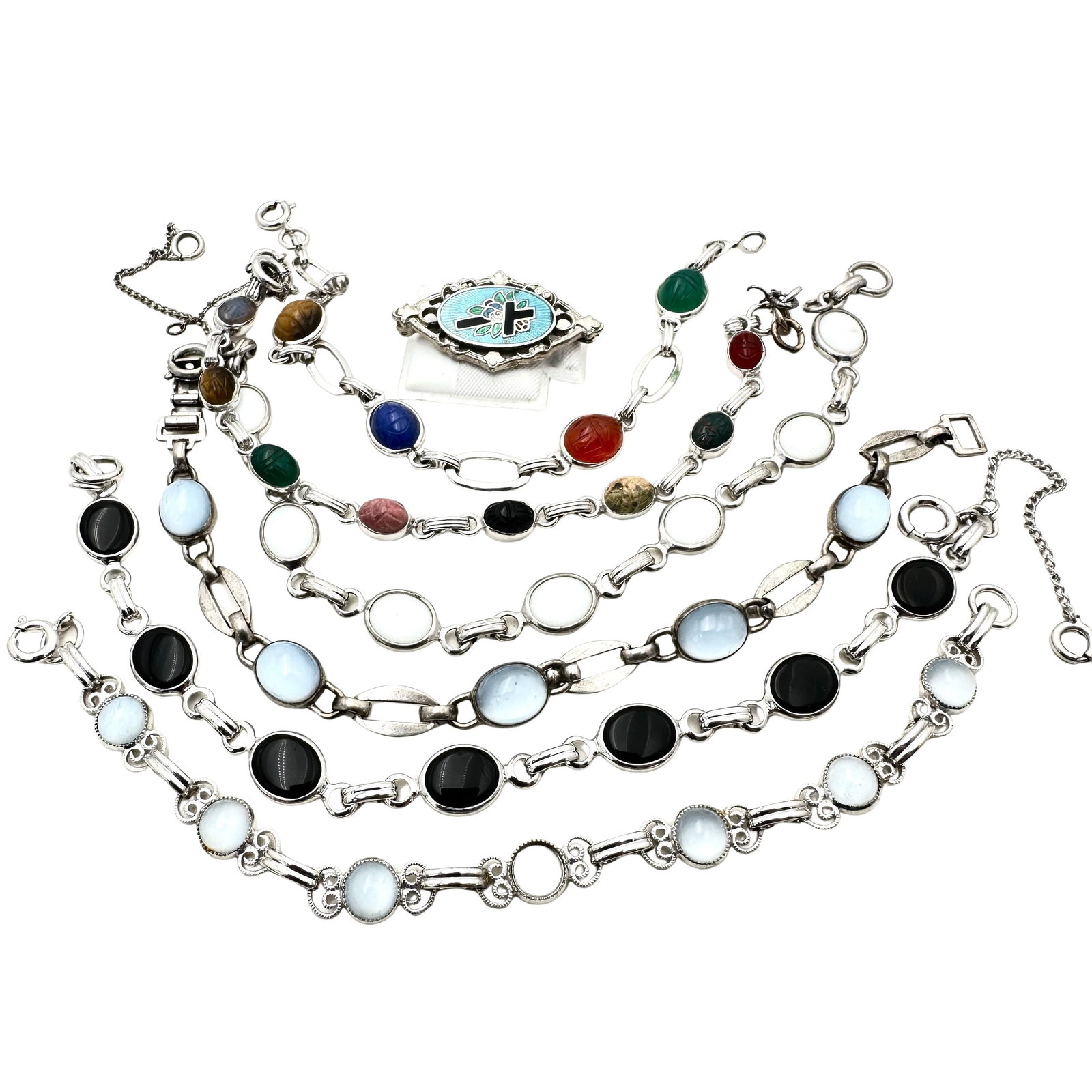 Vintage White Gold filled Jewelry Lot: Vintage White Gold filled Jewelry Lot