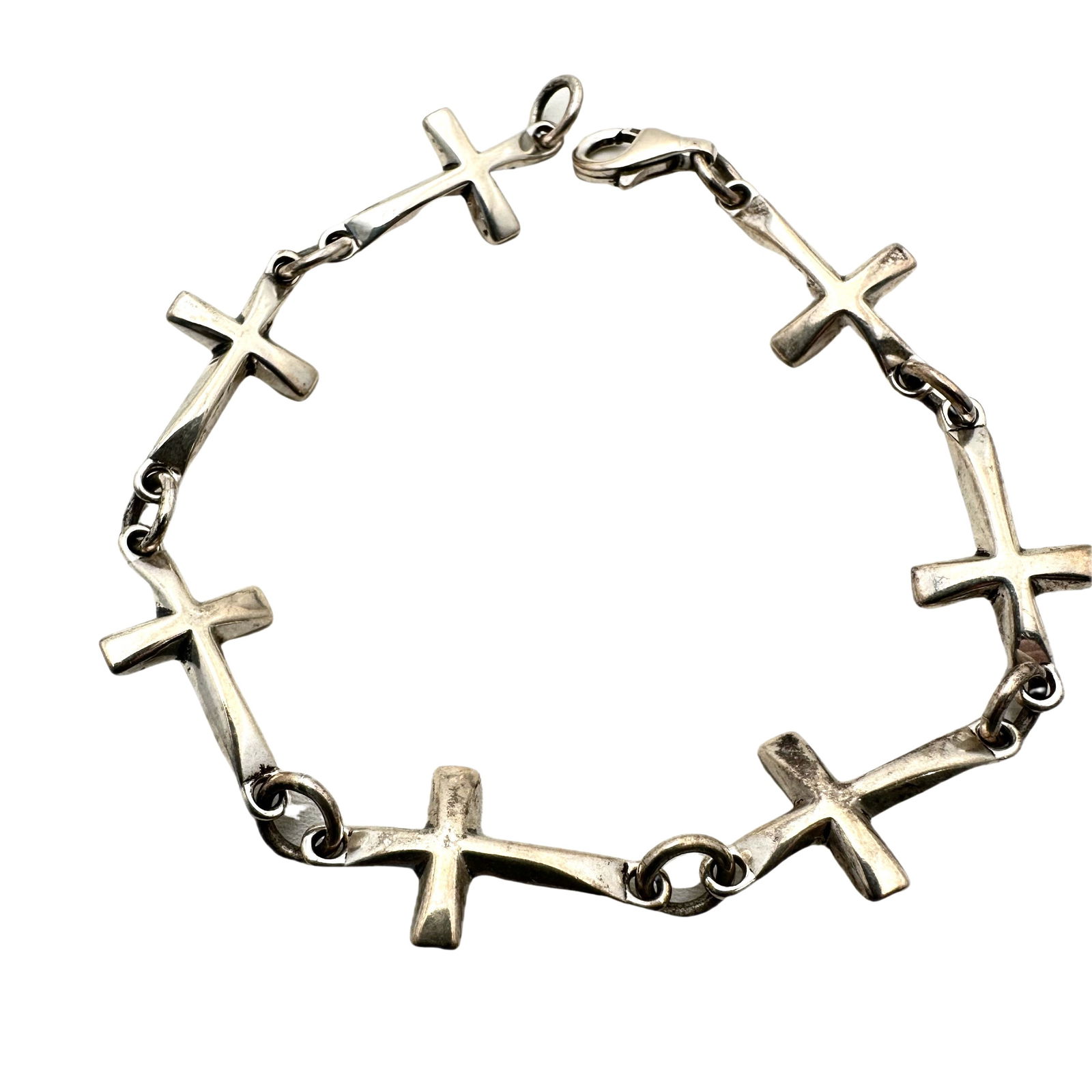 Robert Lee Morris RLM Sterling Silver Cross Bracelet: Robert Lee Morris RLM Sterling Silver Cross Bracelet