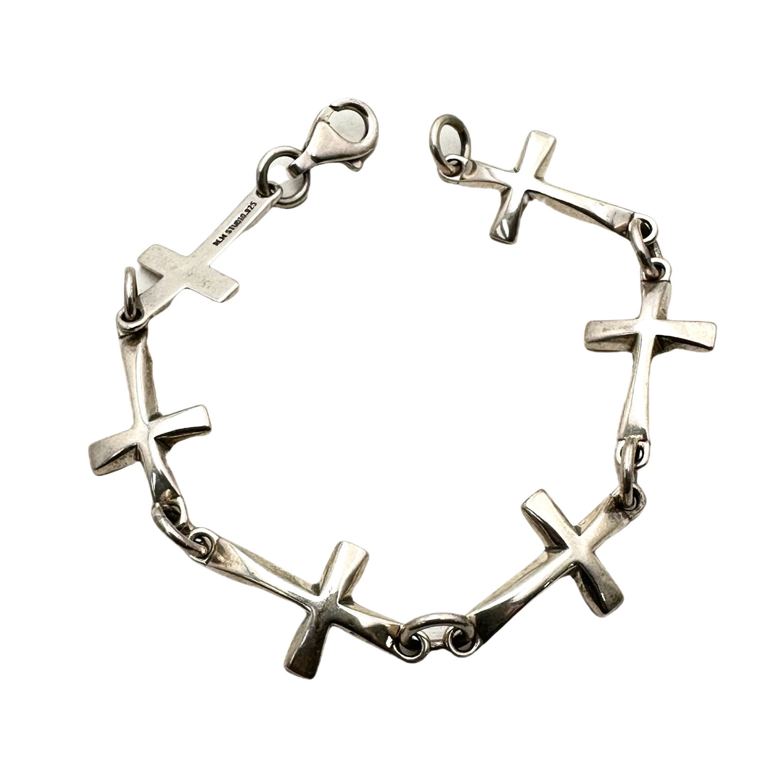 RLM Robert Lee Morris Cross Bracelet Sterling Silver 6": RLM Robert Lee Morris Cross Bracelet Sterling Silver 6"
