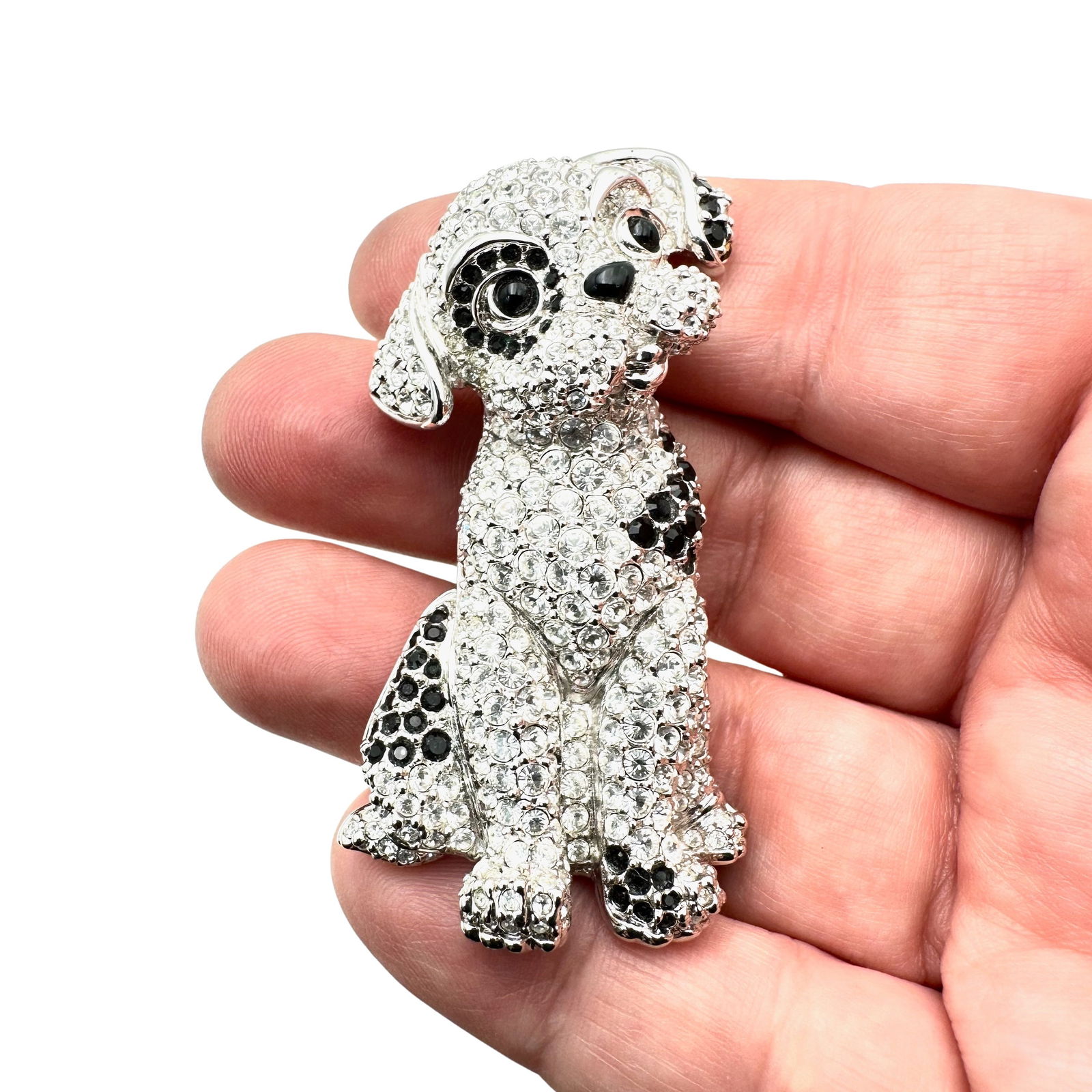 Swarovski Swan Signed Crystal Puppy Dog Pin Brooch (1 of 3)