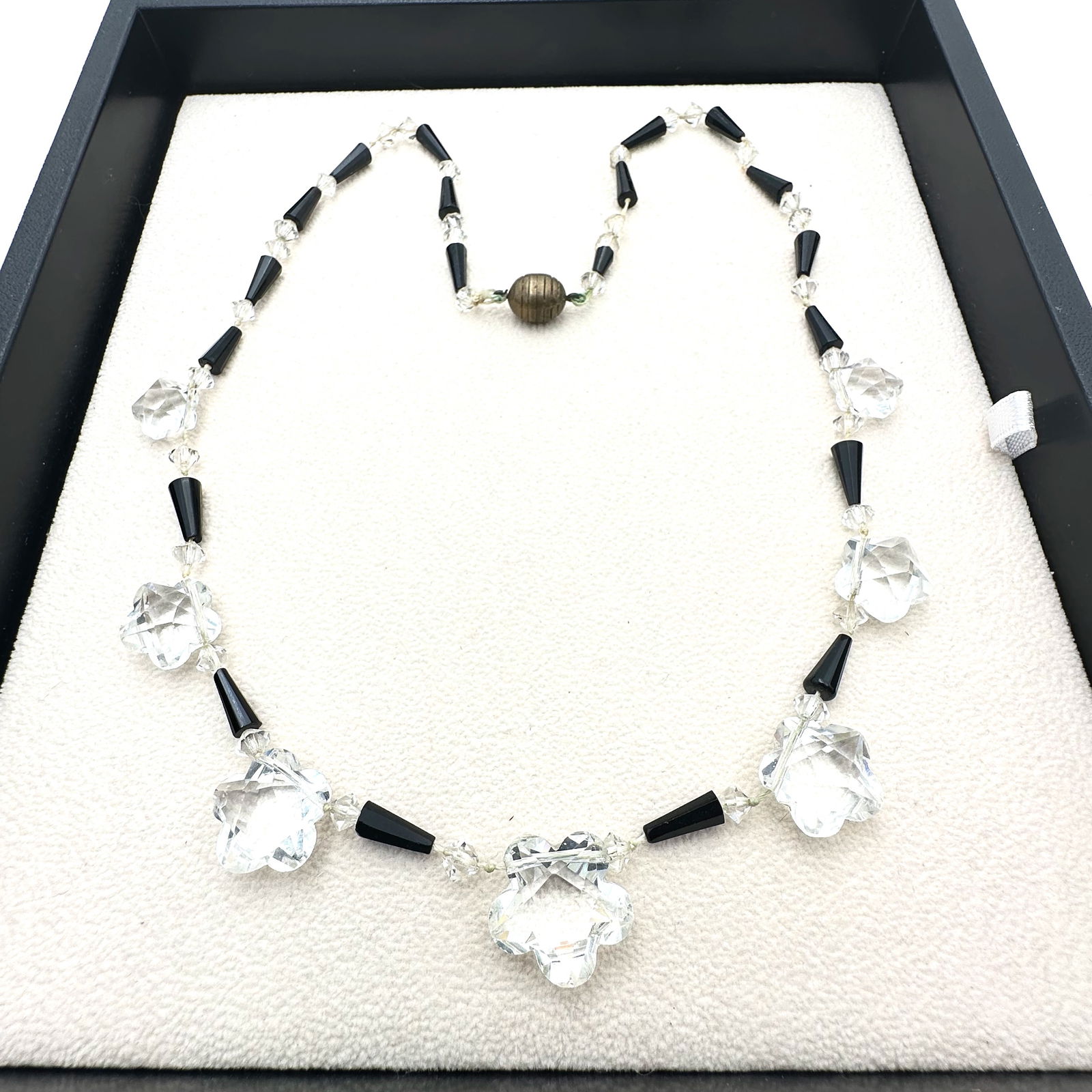 Art Deco Cut Crystal Necklace  (1 of 2)