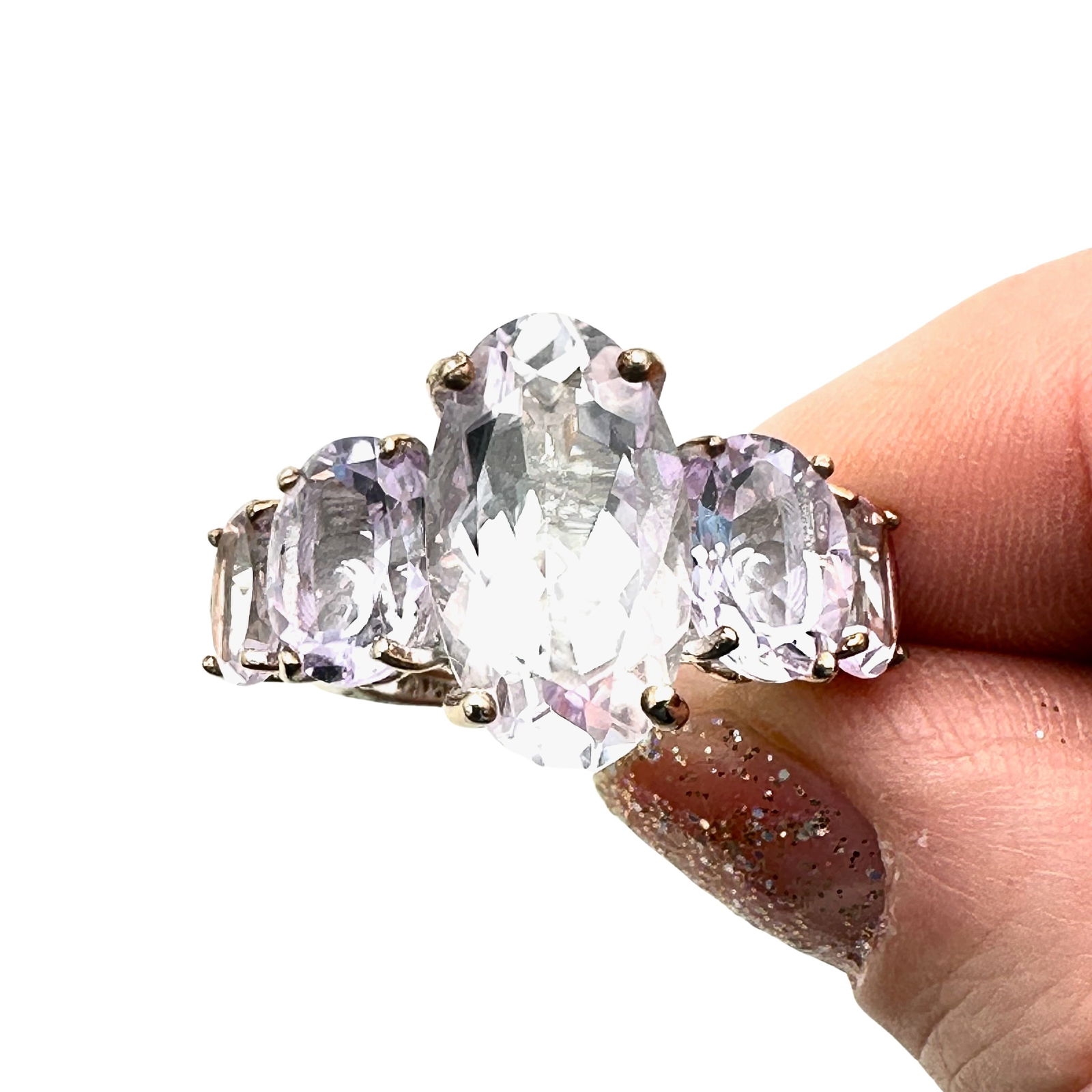 Chuck Clemency Purple Spinel Rose Gold Accents Sterling Silver Ring (1 of 4)