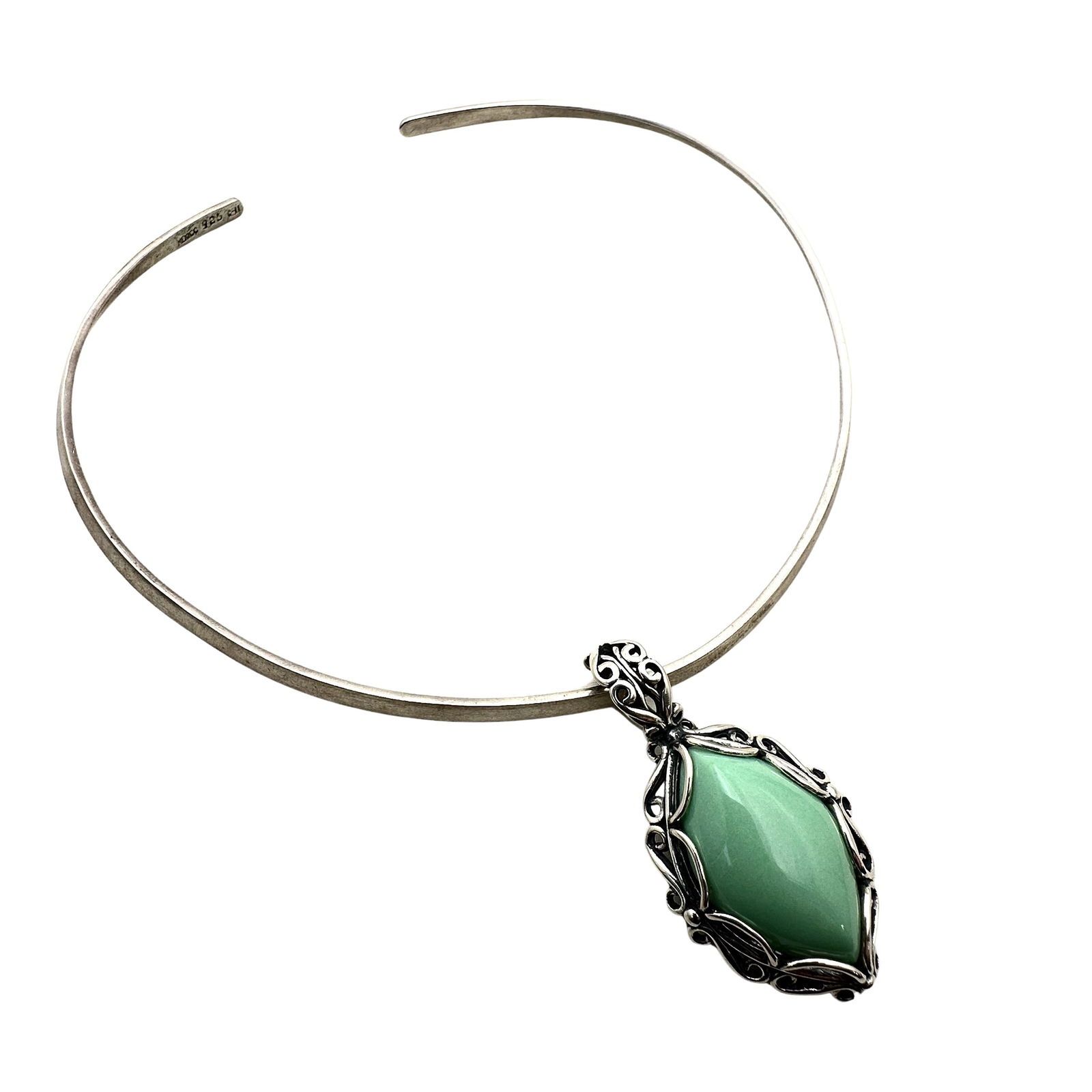Carolyn Pollack Green Gemstone Sterling Silver Necklace (1 of 3)