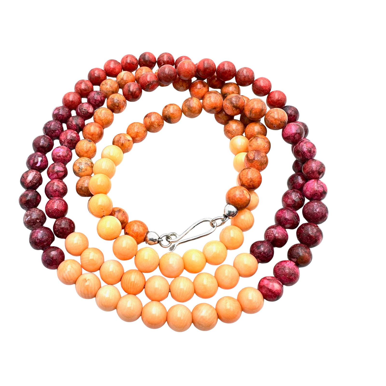 Jay King Mine Finds DTR Coral Gemstone Long Length Necklace 20 Inch: Jay King Mine Finds DTR Coral Gemstone Long Length Necklace 20 Inch