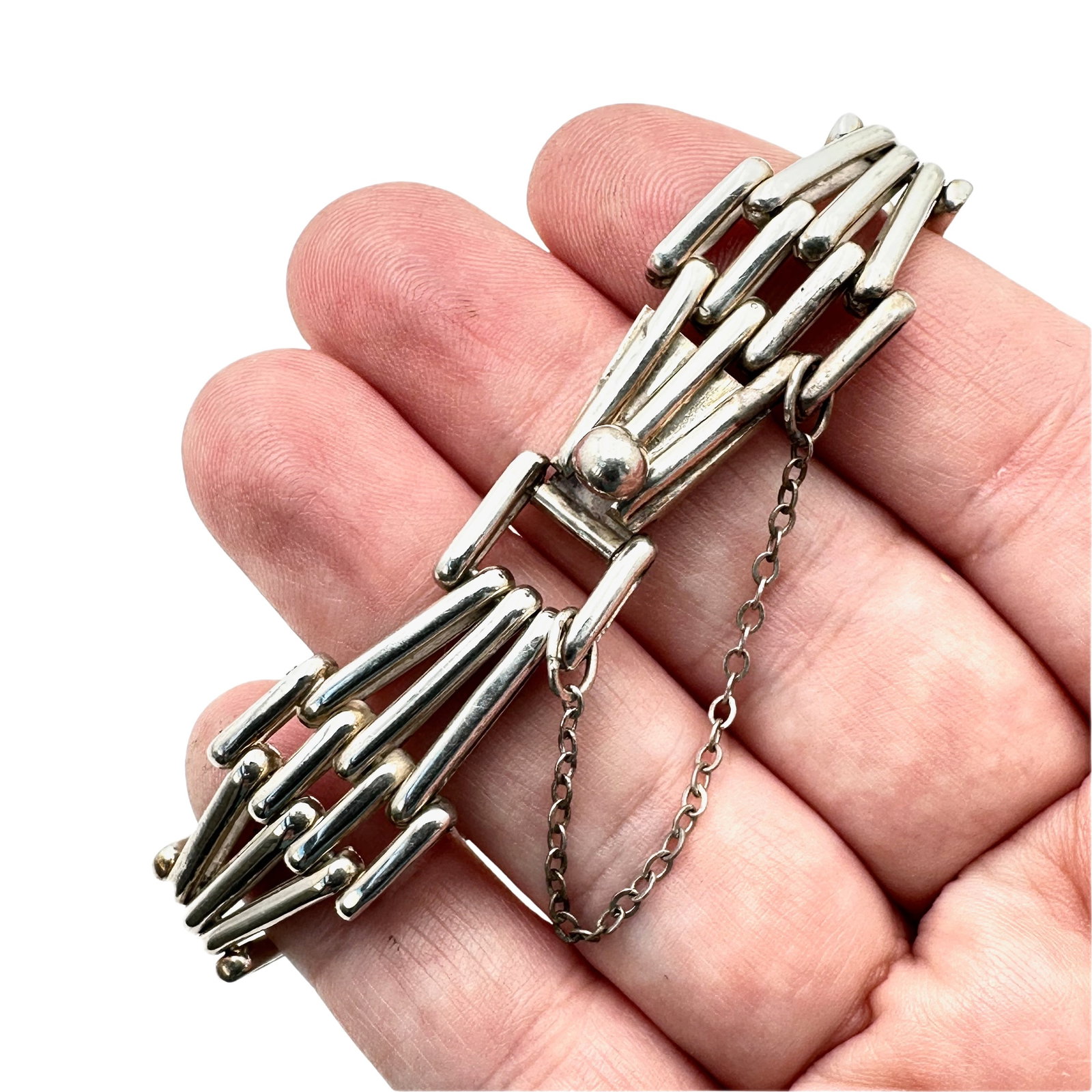 Taxco Mexico Eagle 3 Hallmarked Bracelet Sterling 38 Grams (1 of 2)