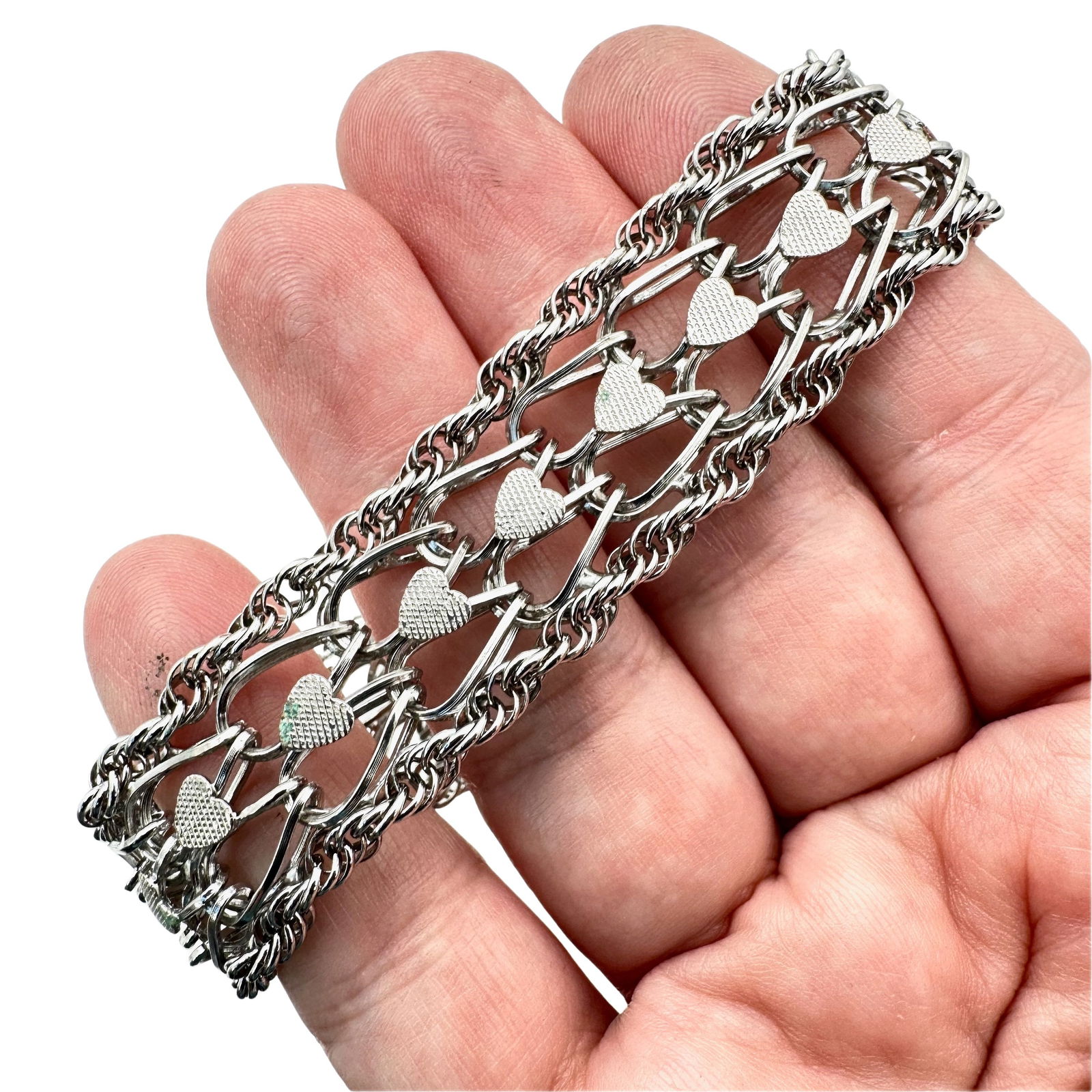 Vintage Sterling Silver Charm Bracelet 29 Grams (1 of 2)