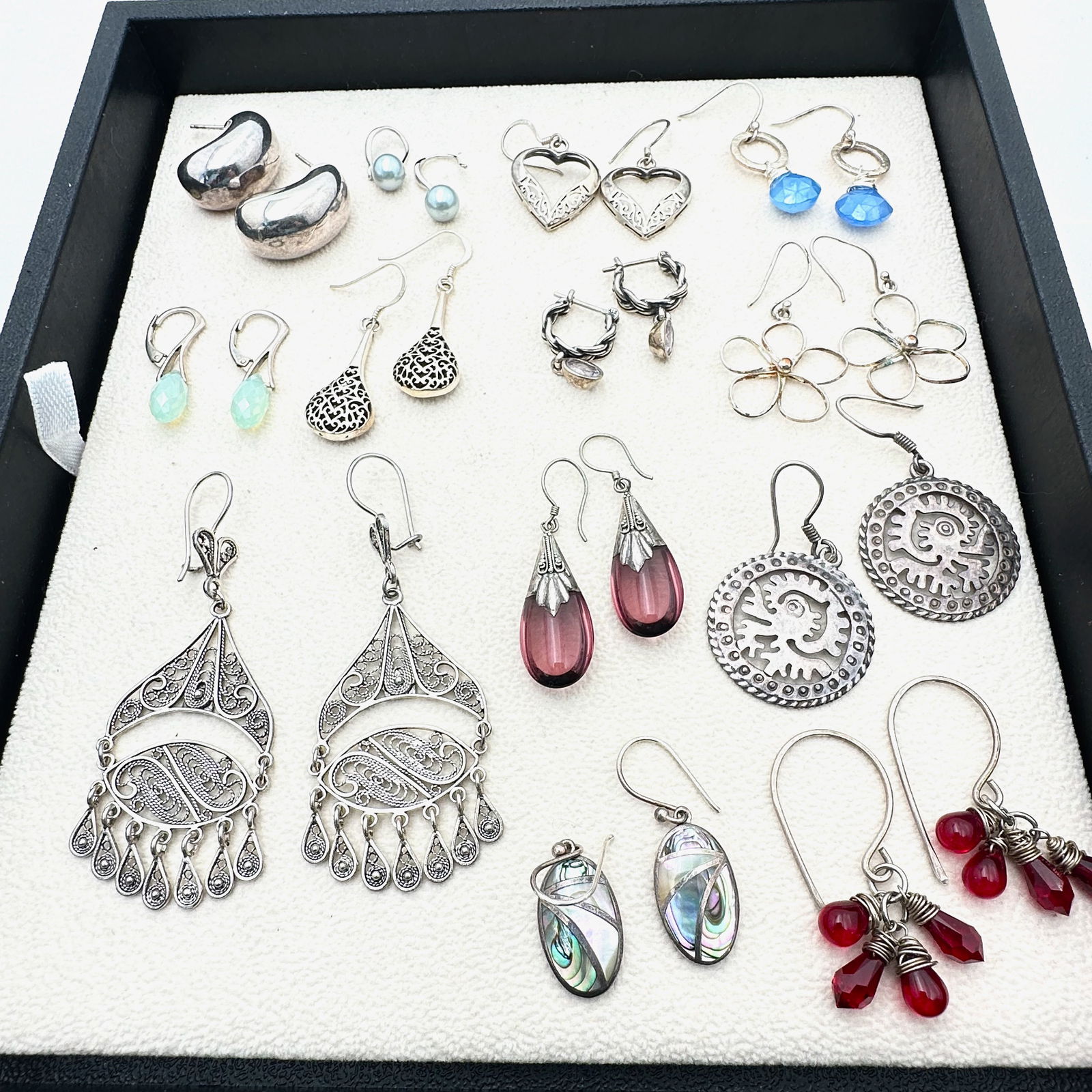 Sterling Silver Earrings Lot 75 Grams (1 of 2)