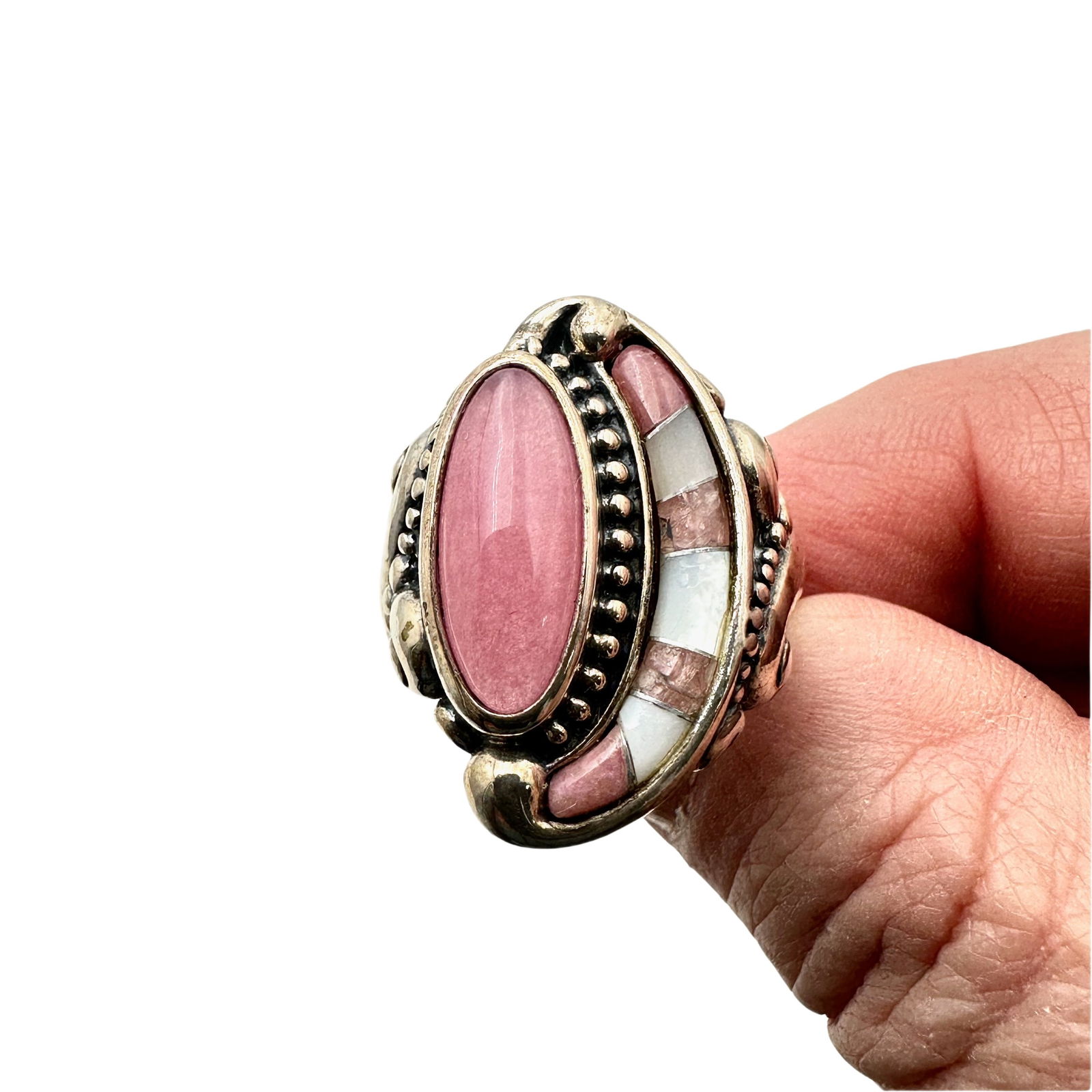 Carolyn Pollack Pink Gemstone Ring Sterling Size 10 (1 of 2)