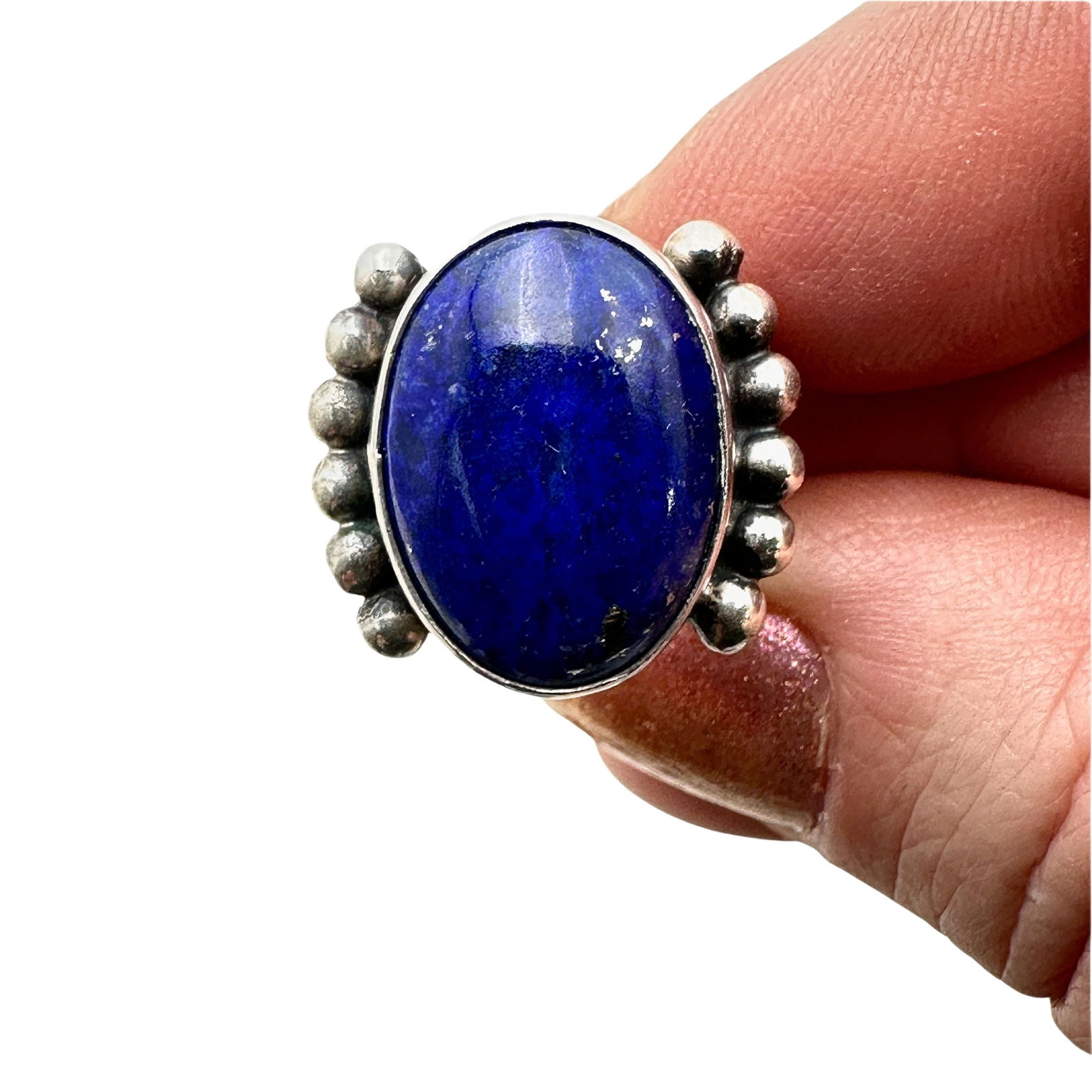 American Southwest Lapis Lazuli Sterling Ring 5.5 (1 of 2)