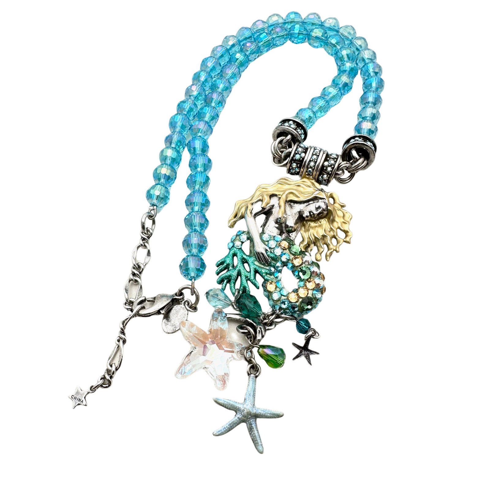 Authentic Kirks Folly Mermaid Silver Tone Necklace: Authentic Kirks Folly Mermaid Silver Tone Necklace, magnetic pendant, 16 - 18 inch
