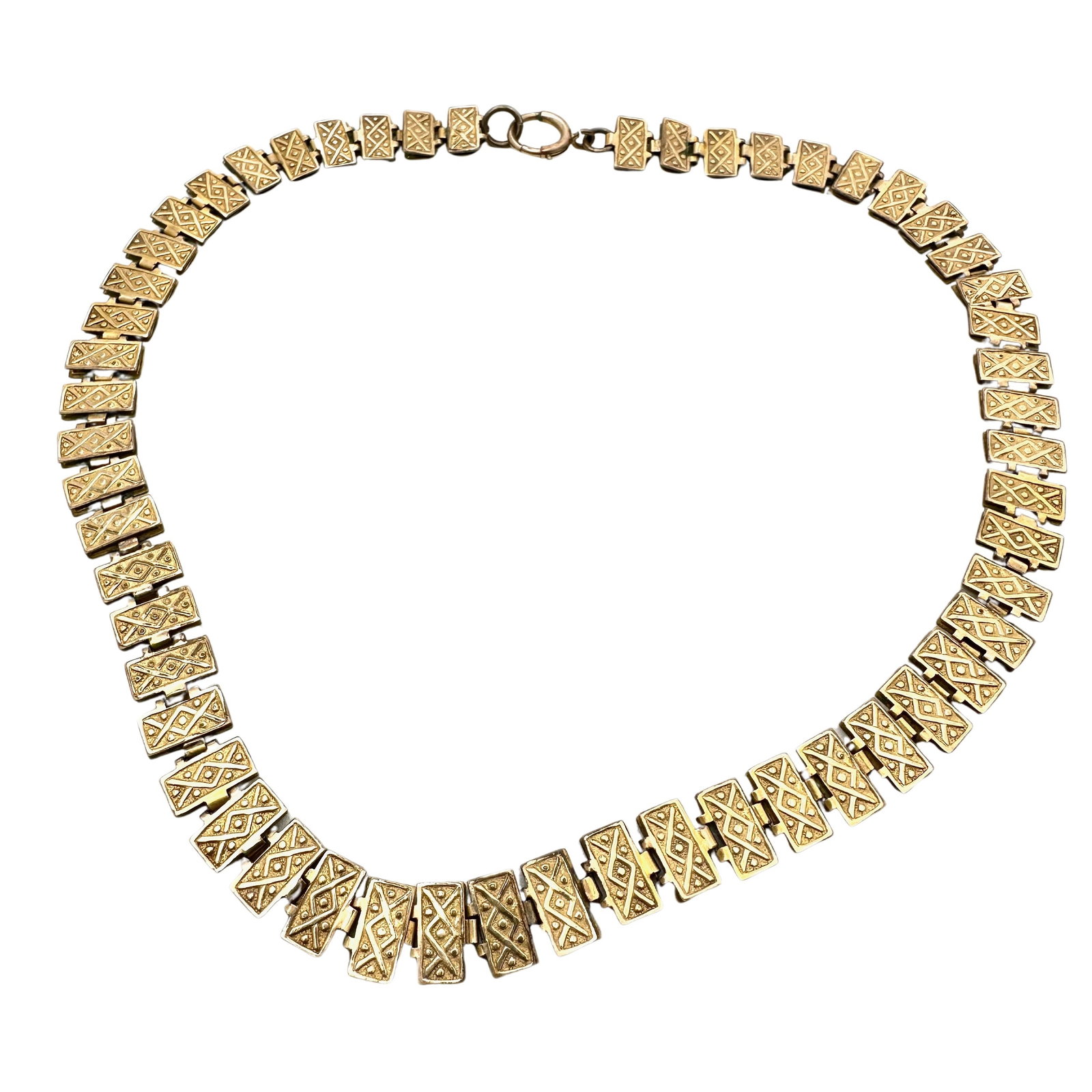 Antique Gold Filled Book Chain Necklace 15 Inch: Antique Gold Filled Book Chain Necklace 15 Inch