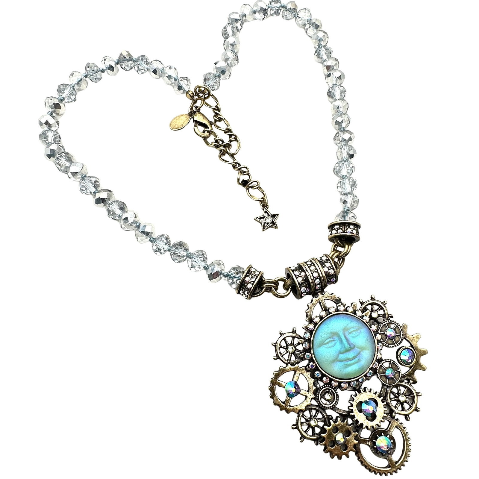 Kirks Folly Seaview Moon Bronze Tone Magnetic Pendant Necklace 16-18 Inch Chain: Kirks Folly Seaview Moon Bronze Tone Magnetic Pendant Necklace 16-18 Inch Chain