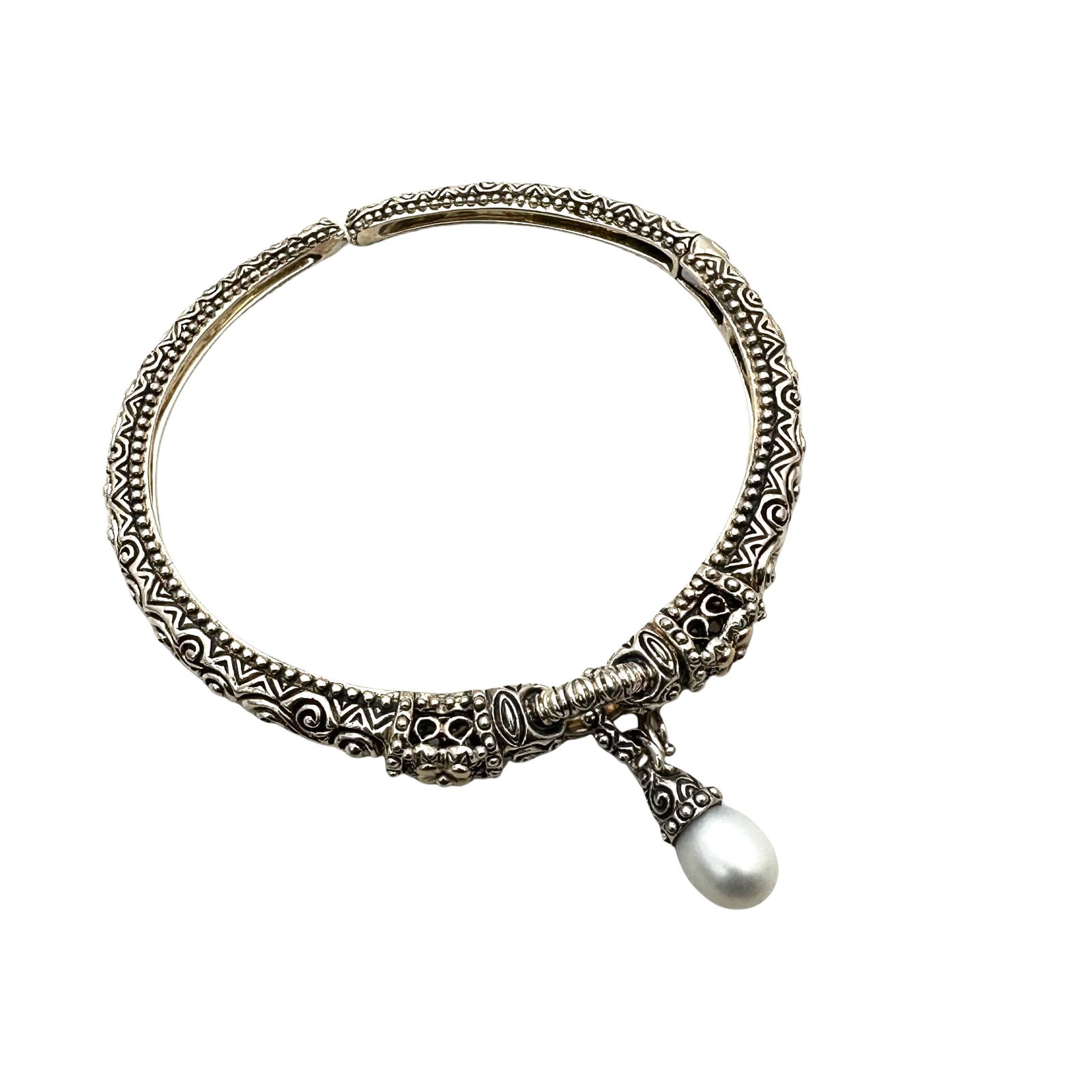 Barbara Bixby 18K Gold Sterling Silver Pearl Bracelet (1 of 3)