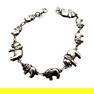 Sterling Silver Elephant Design Bracelet 7 Inch