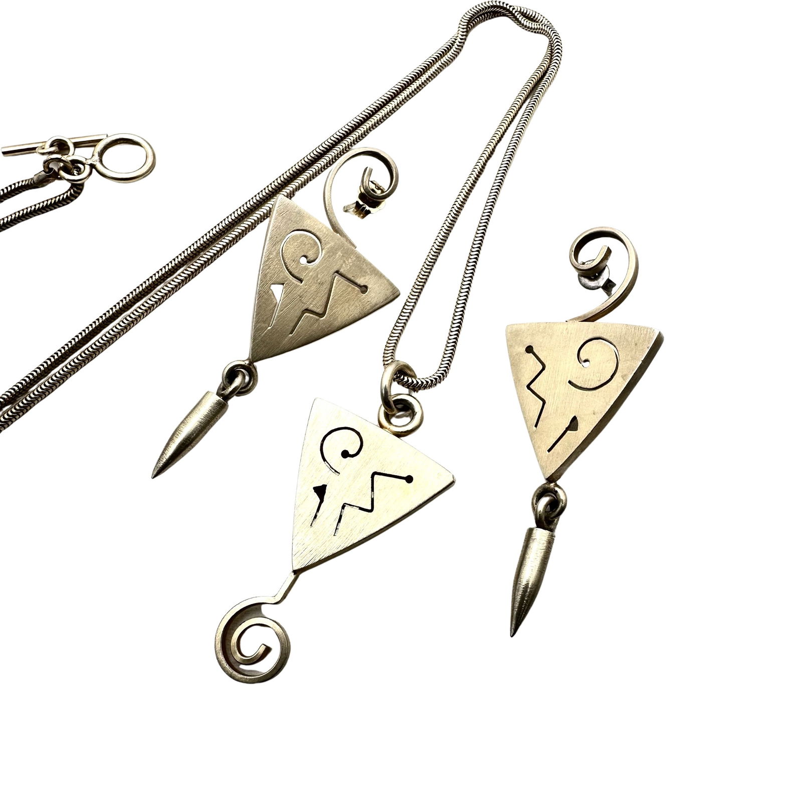 Artisan Gold Over Sterling Silver Necklace Earrings Set (1 of 4)