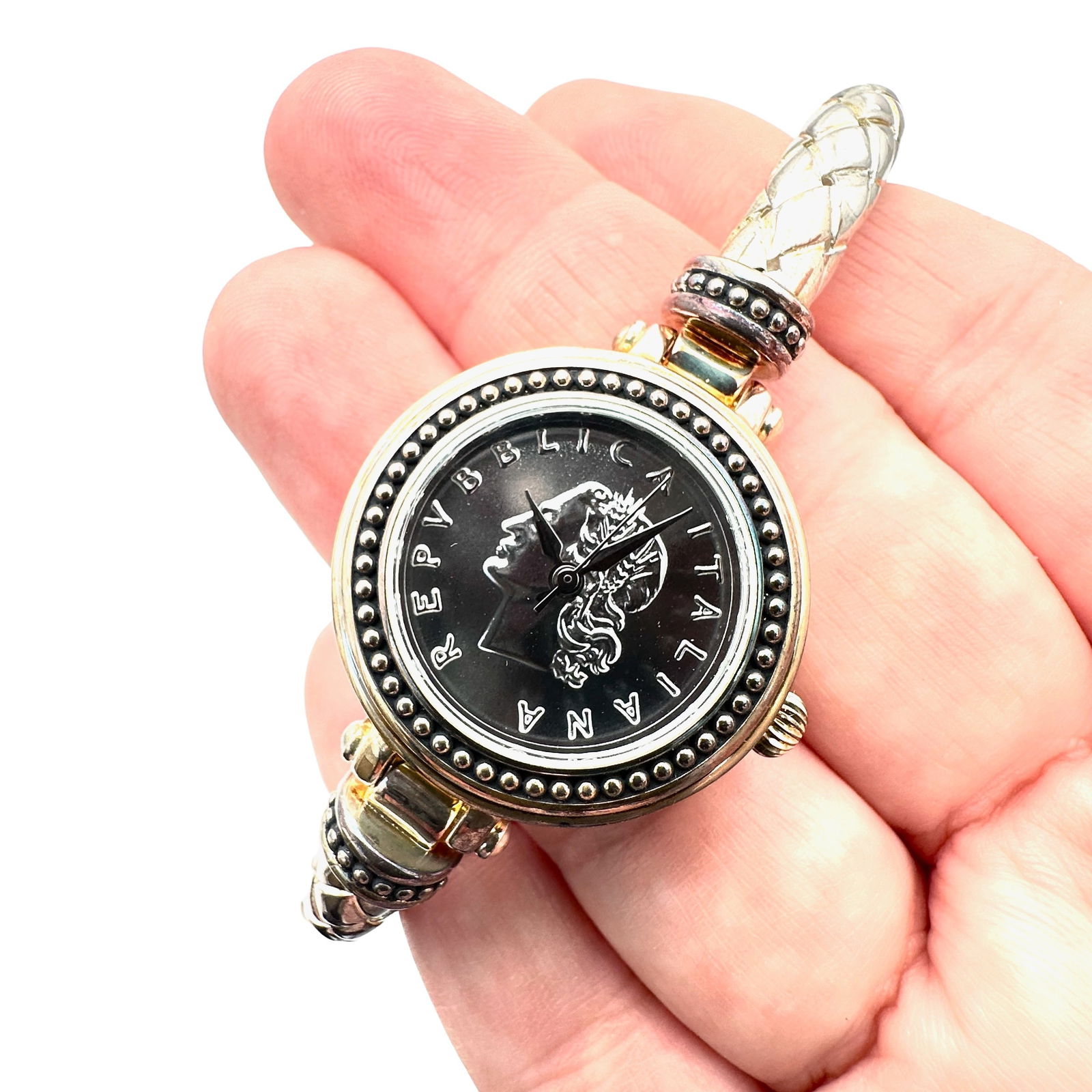 Sterling Silver Ecclissi Lira coin bracelet watch Limited Edition (1 of 4)