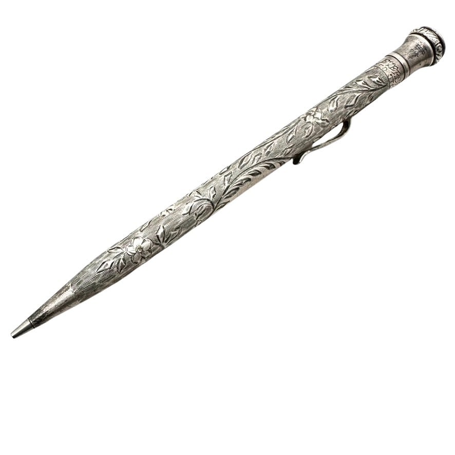 Antique Wahl Eversharp Sterling Silver Mechanical Ornate Floral 21 Grams (1 of 3)