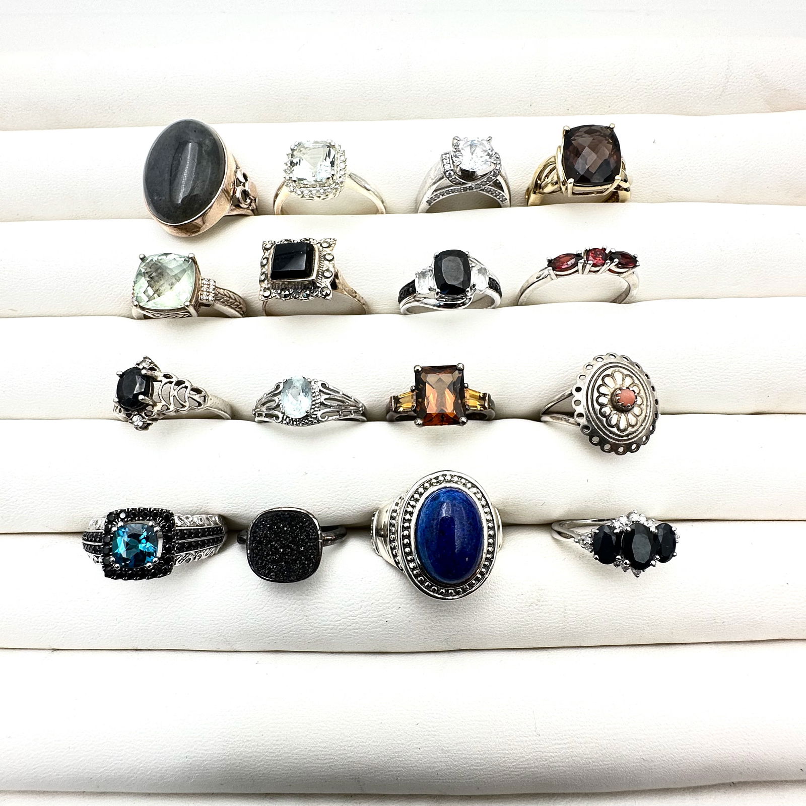 Sterling Silver Ring Lot Lapis Lazuli Gemstone CZ 71 Grams (1 of 3)