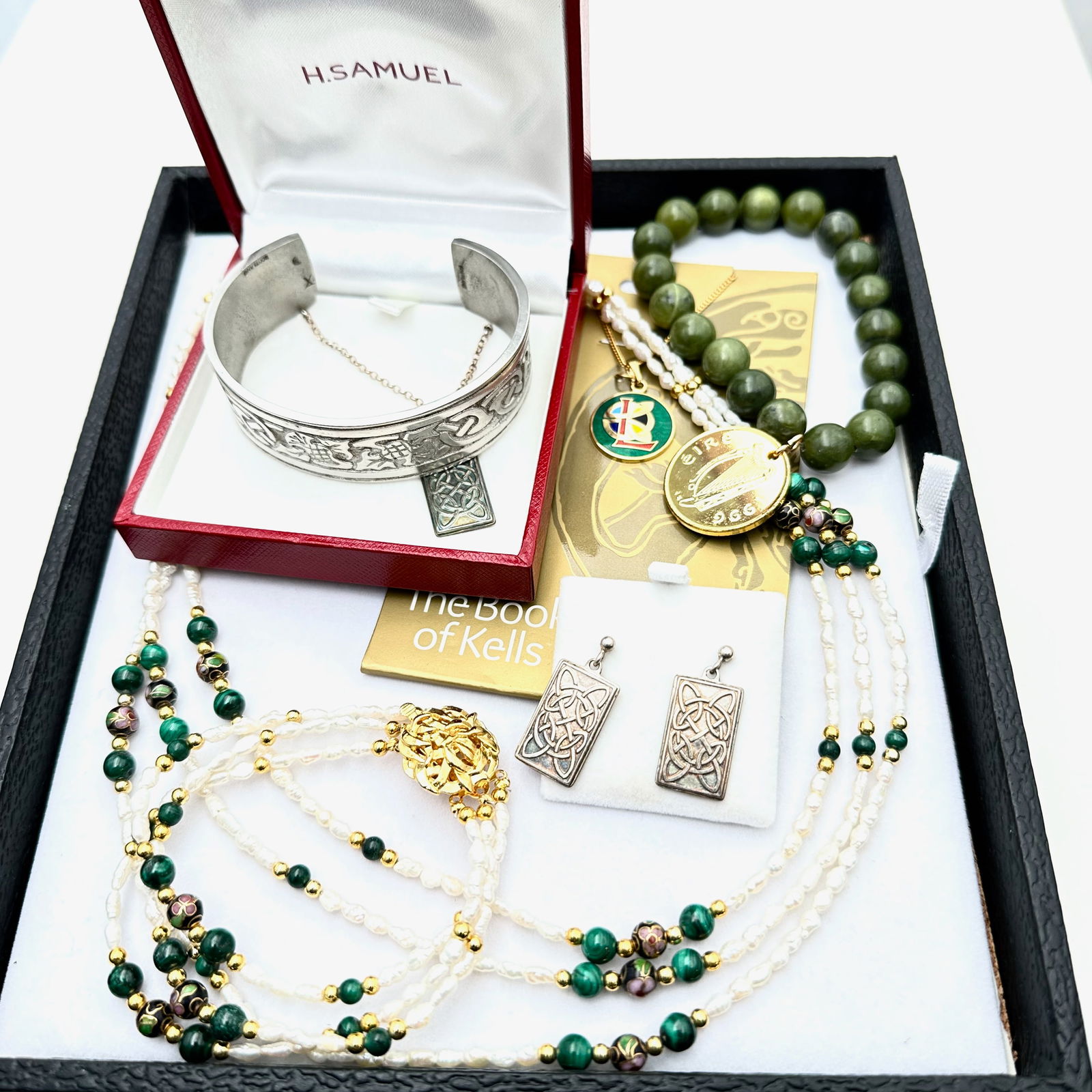 Vintage Group Celtic Irish Jewelry Marble H Samuel Bracelet Necklace Earrings Set (1 of 3)