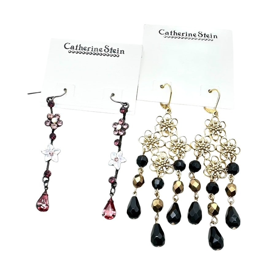 Group Lot of Catherine Stein Costume Chandelier Earrings: Group Lot of Catherine Stein Costume Chandelier Earrings