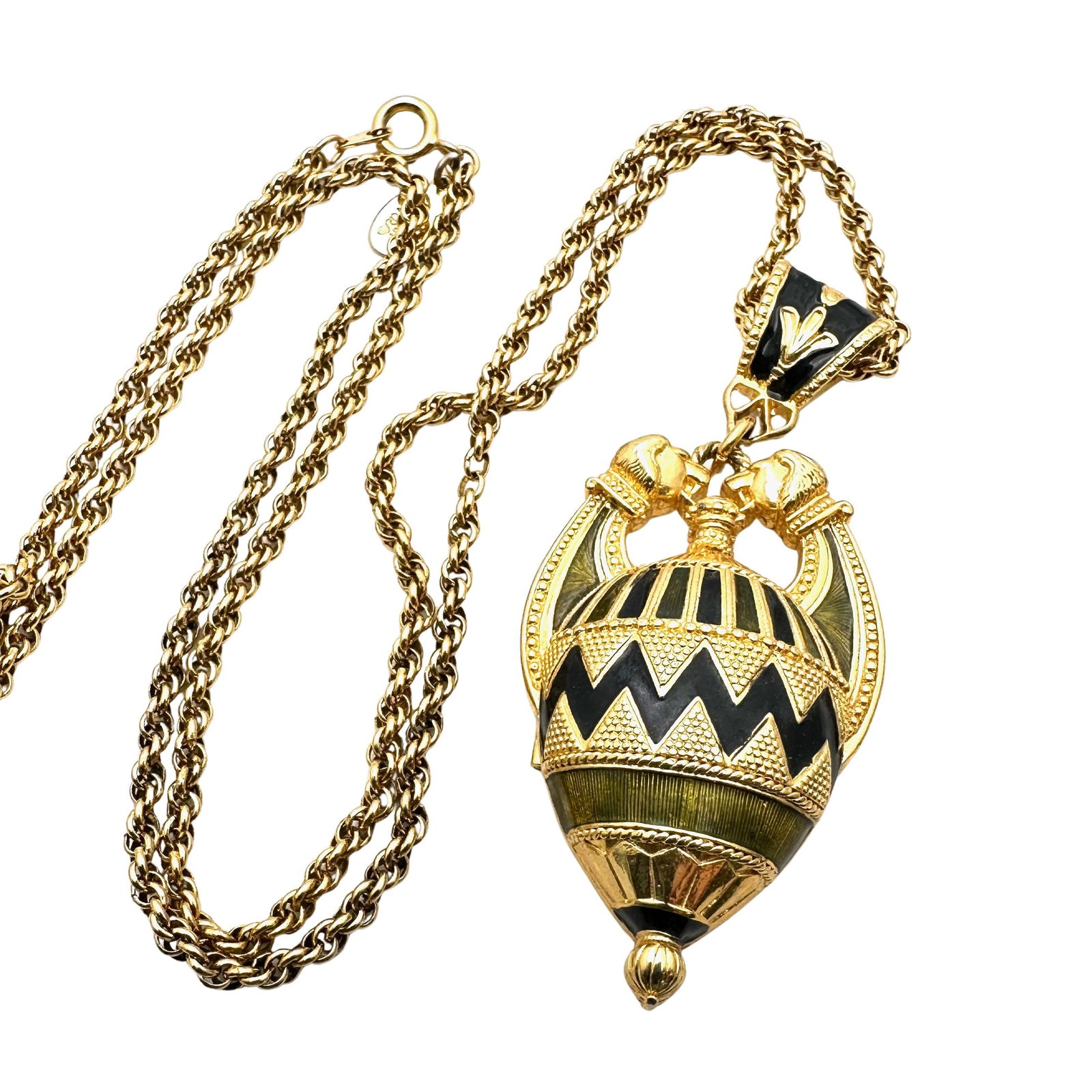 Vintage Edgar Berebi Limited Edition Locket Pendant Necklace Gold Tone: Vintage Edgar Berebi Limited Edition Locket Pendant Necklace Gold Tone