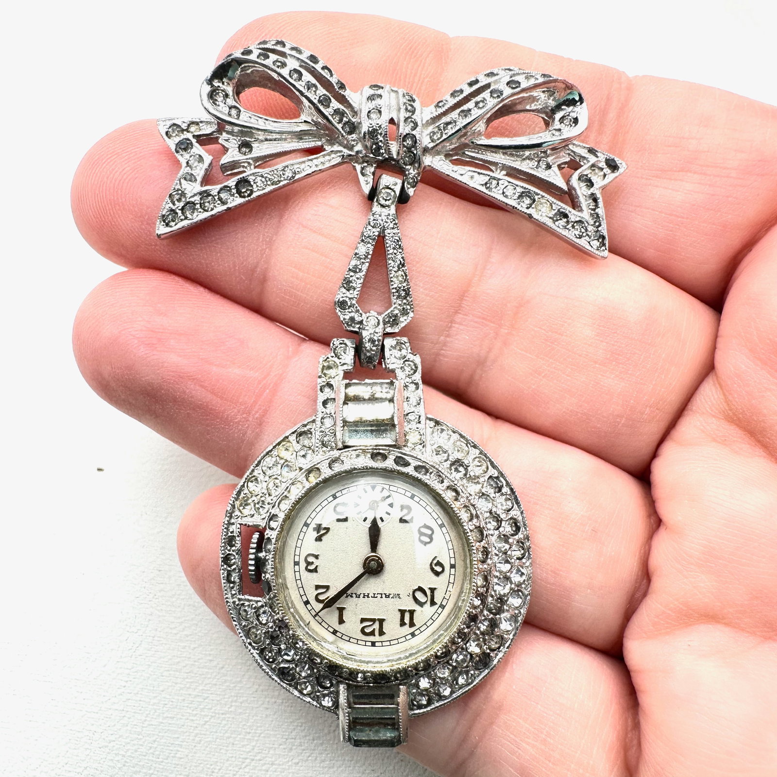 Antique Vintage Watch Pin Waltham Runs When Wound Selling As Found: Antique Vintage Watch Pin Waltham Runs When Wound Selling As Found