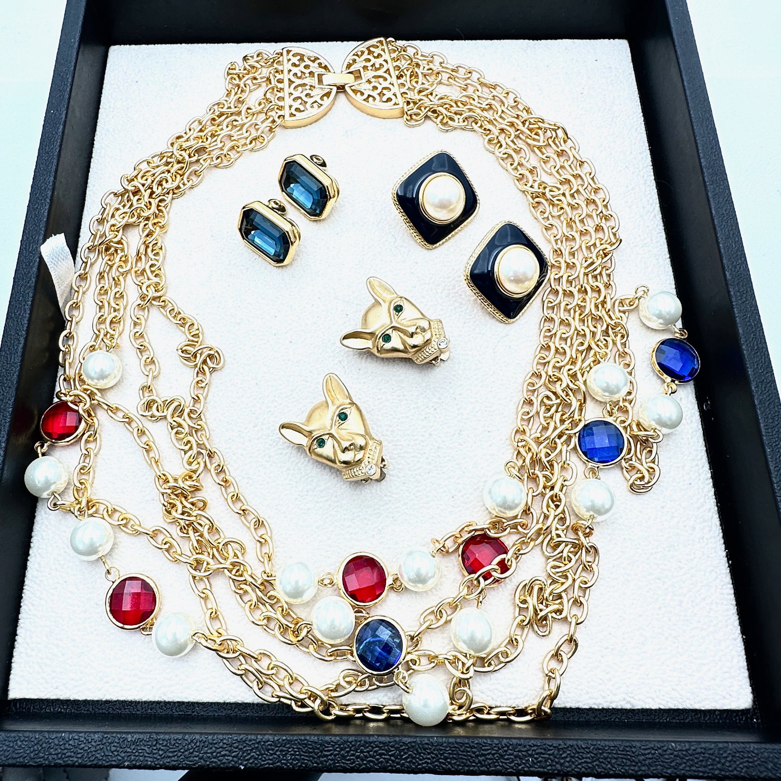 Vintage 1980s Gold Tone Jewelry Necklaces Earrings Monet And More: Vintage 1980s Gold Tone Jewelry Necklaces Earrings Monet And More