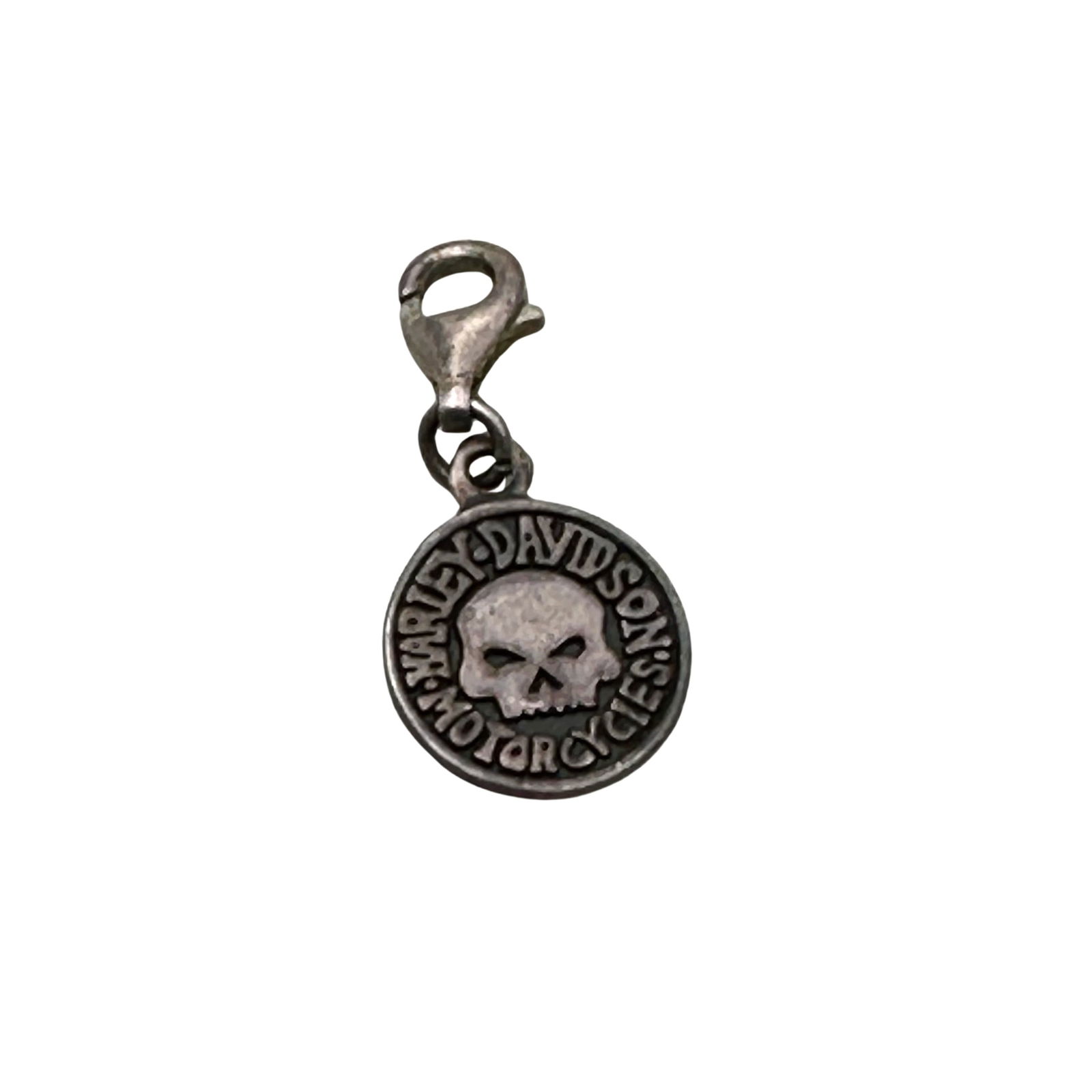 Vintage Harley Davidson Motorcycles Skull Design Charm Sterling Silver (1 of 3)