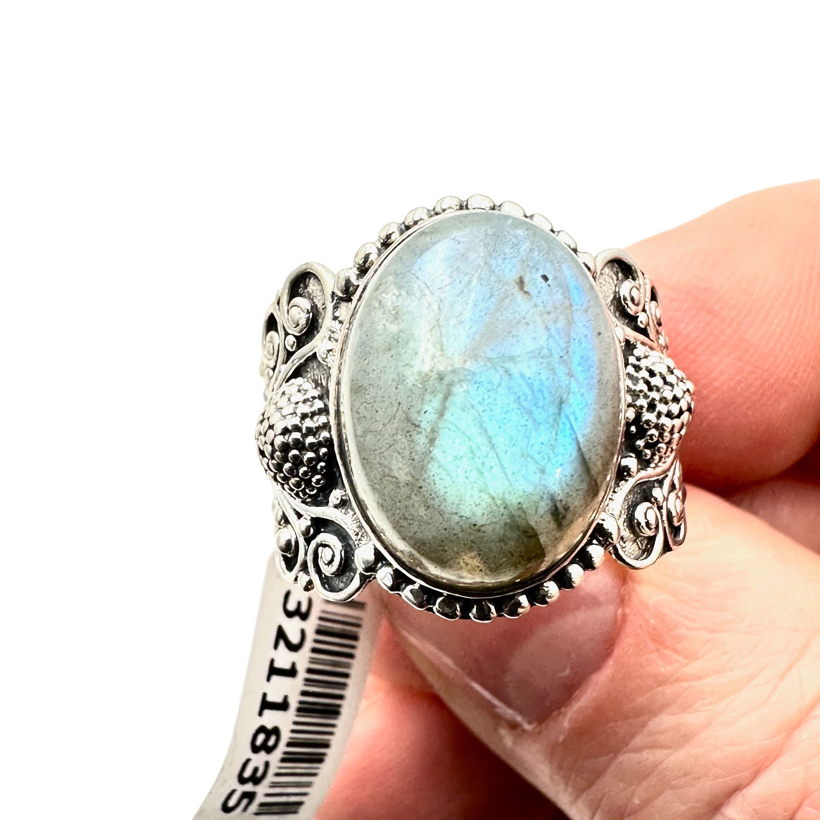 Butterfly. Design On Side Labradorite Sterling Silver Ring Size 10 (1 of 3)