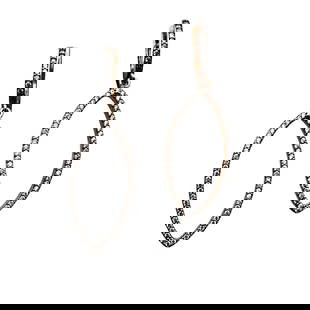 Rose Gold Over Sterling Silver Pierced Chandelier Earrings Cubic Zirconia: Rose Gold Over Sterling Silver Pierced Chandelier Earrings Cubic Zirconia
