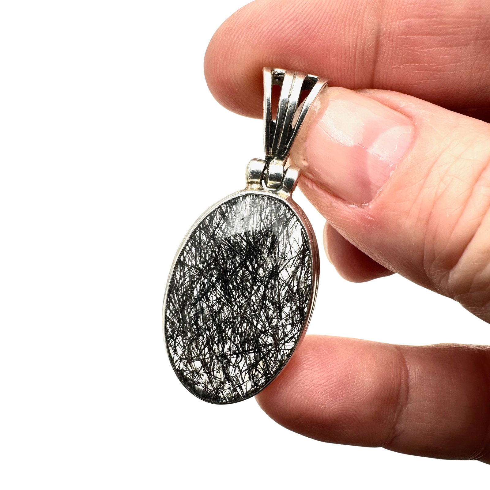 Sterling Silver Gemstone Pendant Unusual Stone: Sterling Silver Gemstone Pendant Unusual Stone