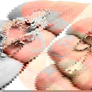 Swarovski Swan Sea Horse Crystal Brooch Pin: Swarovski Swan Sea Horse Crystal Brooch Pin
