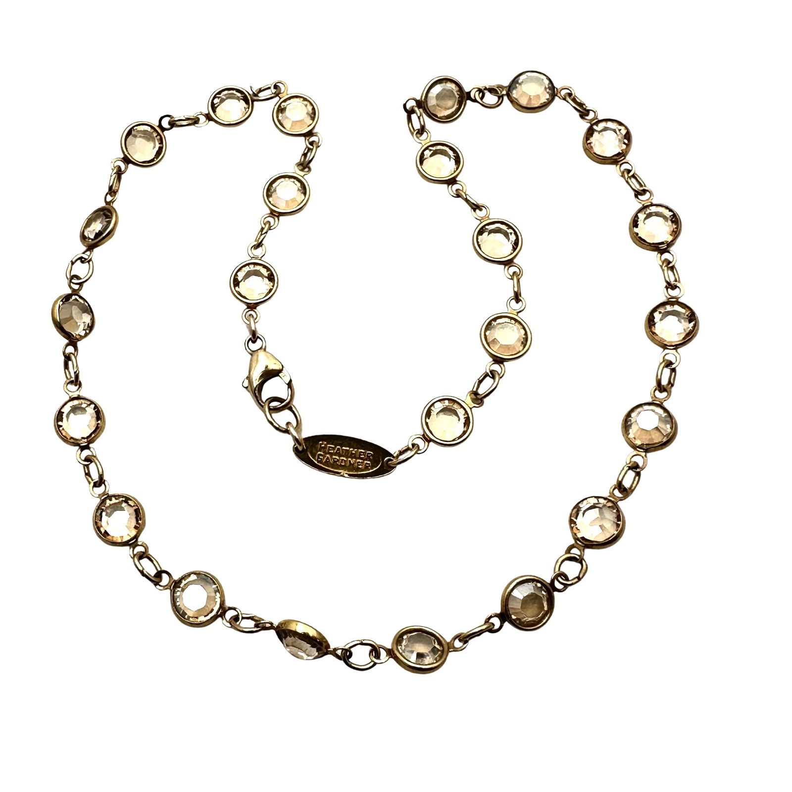 14K Gold Filled Crystal Necklace Heather Gardner Designer: 14K Gold Filled Crystal Necklace Heather Gardner Designer