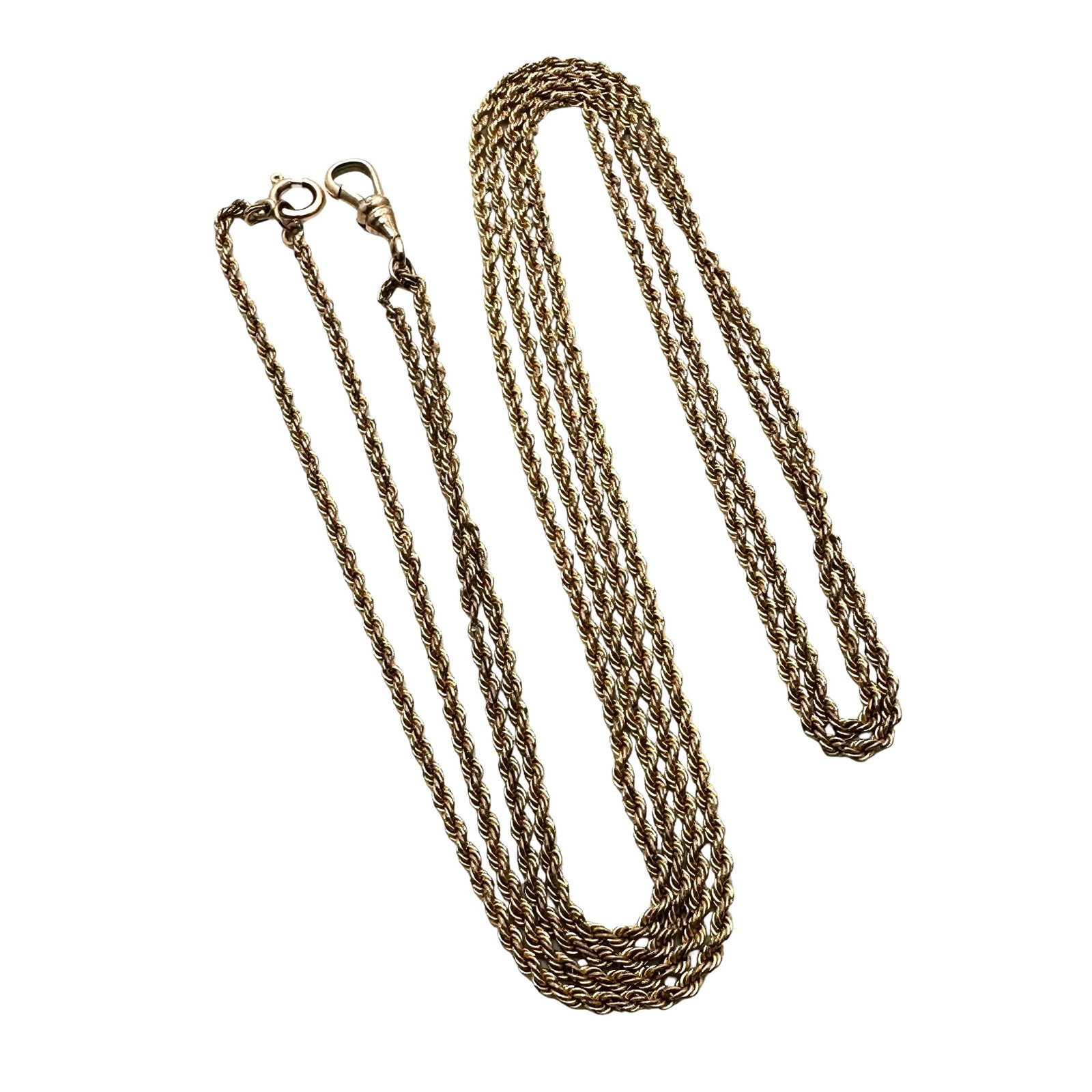 Antique Gold Filled Pocket Watch Chain 48 Inch Length 14 Grams: Antique Gold Filled Pocket Watch Chain 48 Inch Length 14 Grams