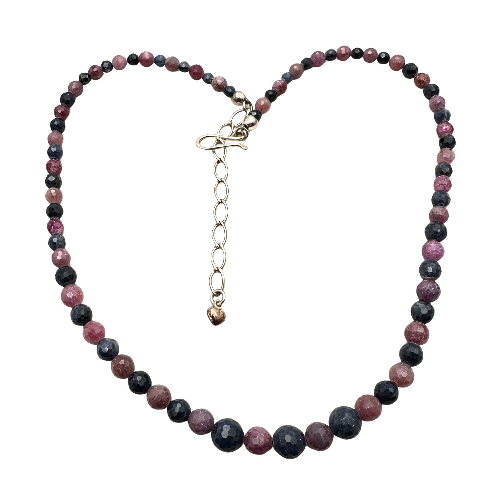 Jay King DTR Mine Finds Blue Red Gemstone Necklace 16 to 18 Inches: Jay King DTR Mine Finds Blue Red Gemstone Necklace 16 to 18 Inches