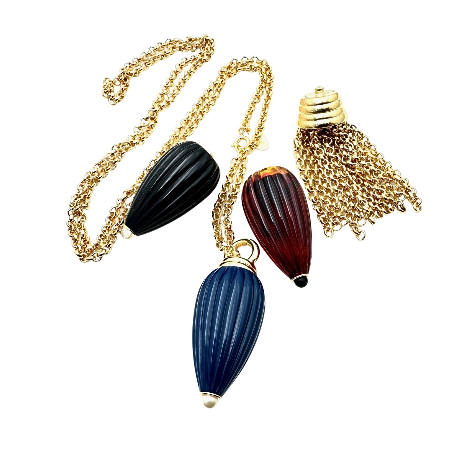 Vintage Joan Rivers Interchangeable Pendant Gold Tone Necklace (1 of 3)