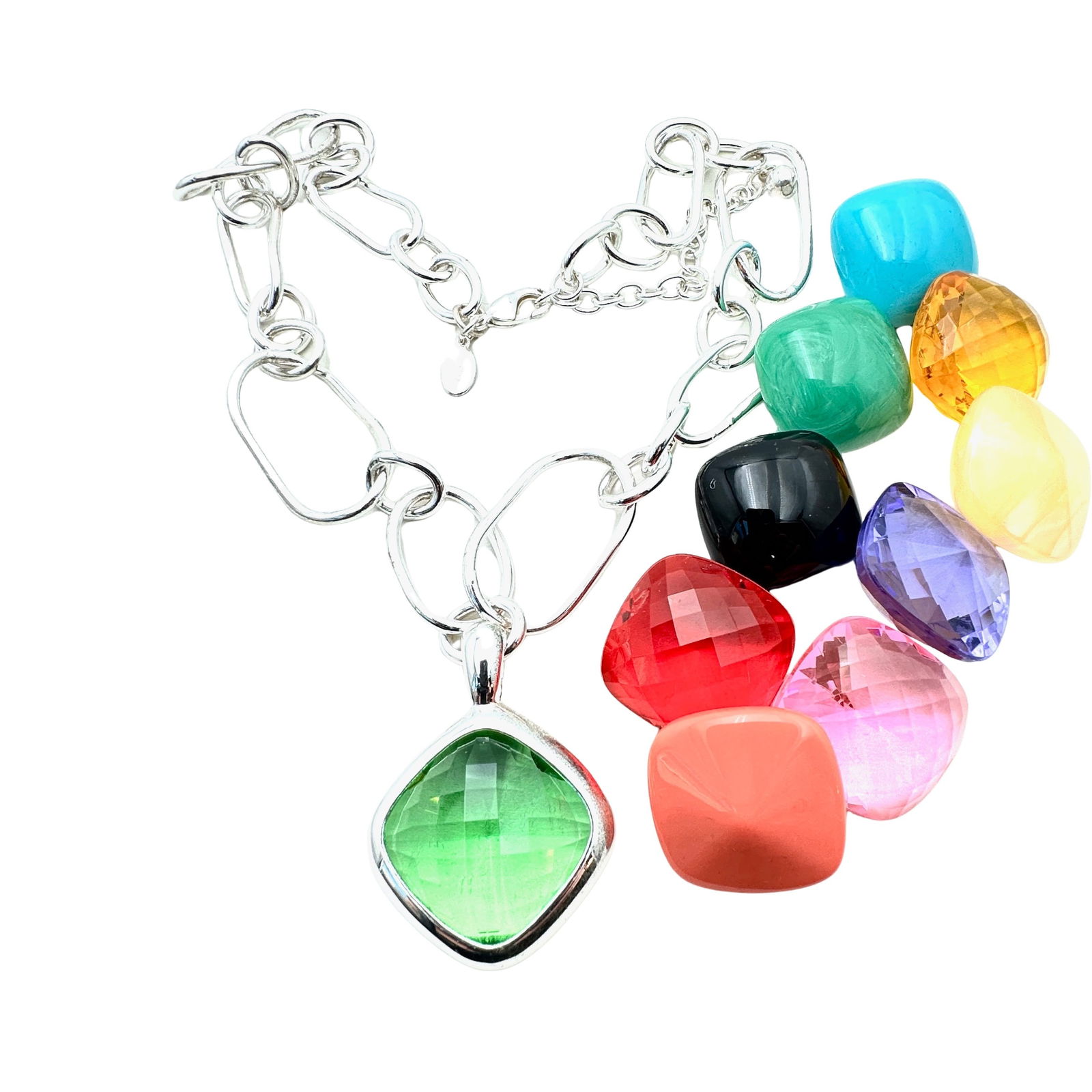 Joan Rivers Interchangeable Pendant Silver Tone Pendant Necklace (1 of 3)