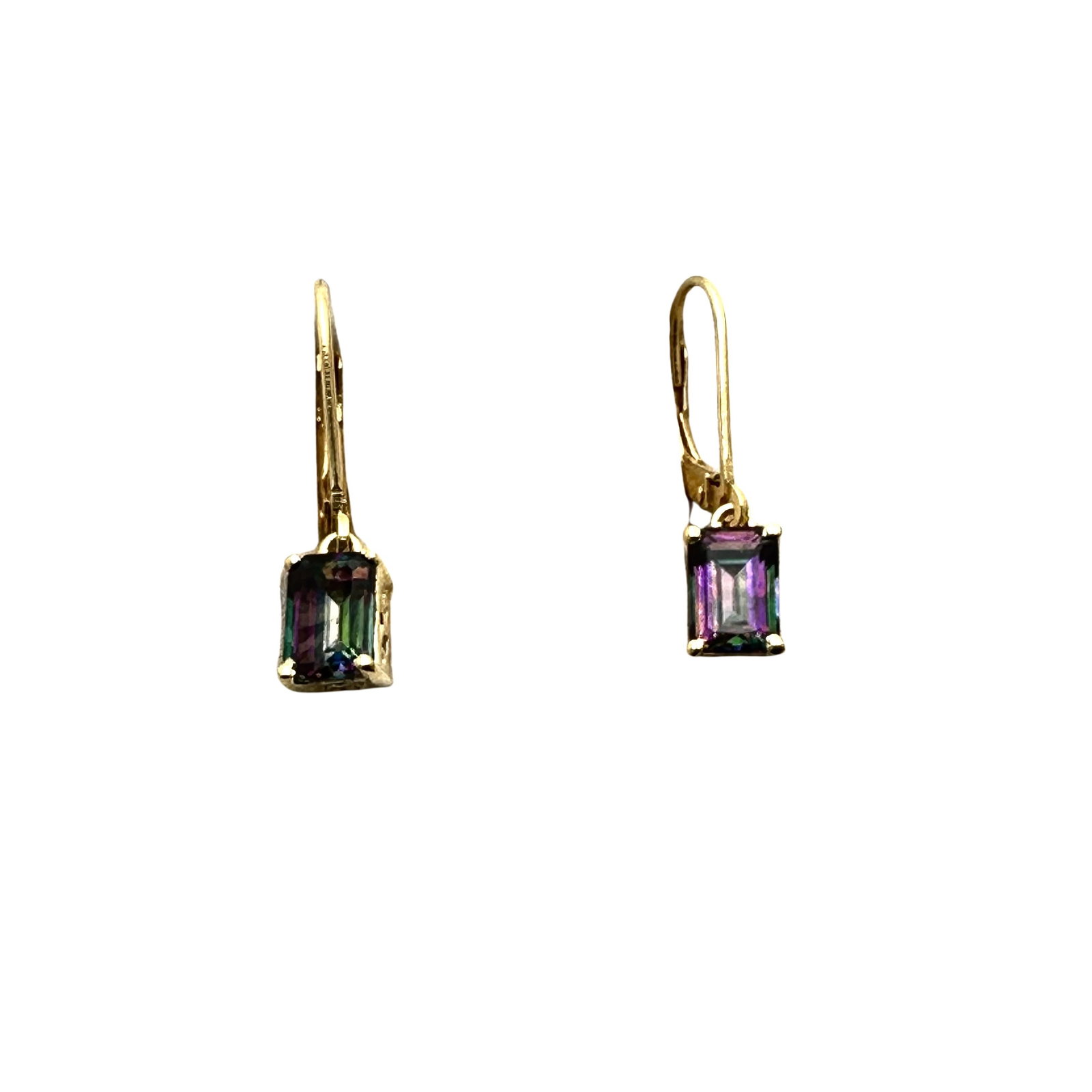 Color Changing Sapphires Gold Over Sterling Silver Earrings Pierced: Color Changing Sapphires Gold Over Sterling Silver Earrings Pierced